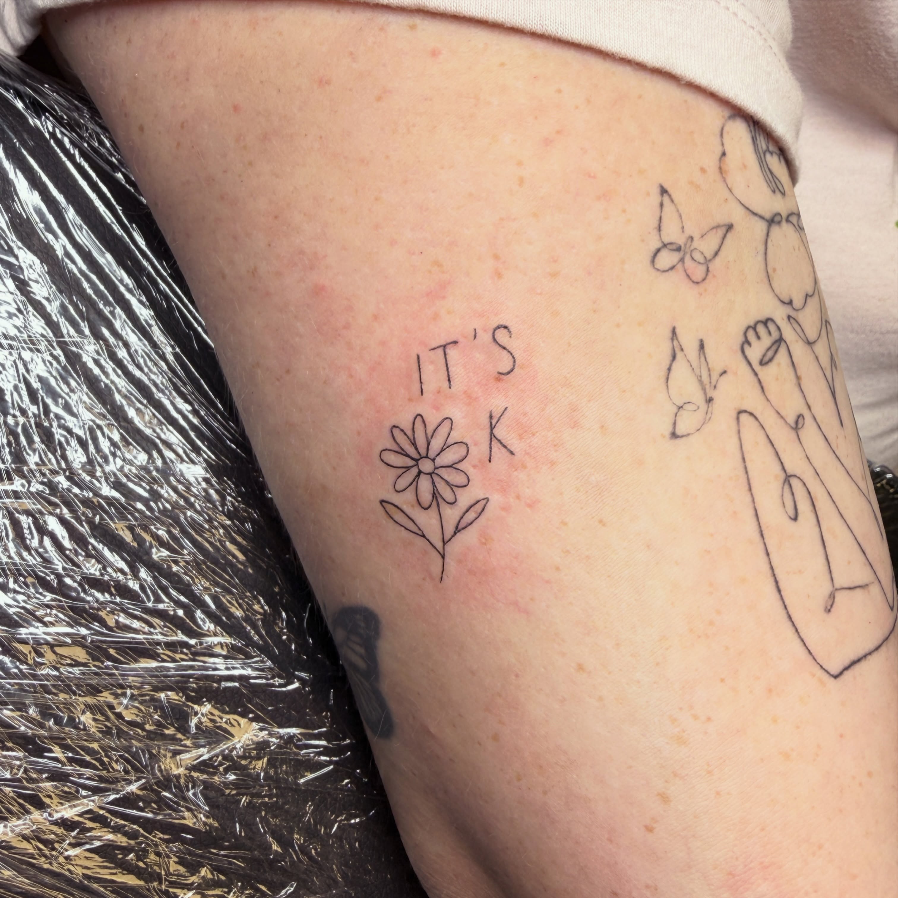 It's k minimalist tattoo on the forearm by Pretty Ugly Tattoos