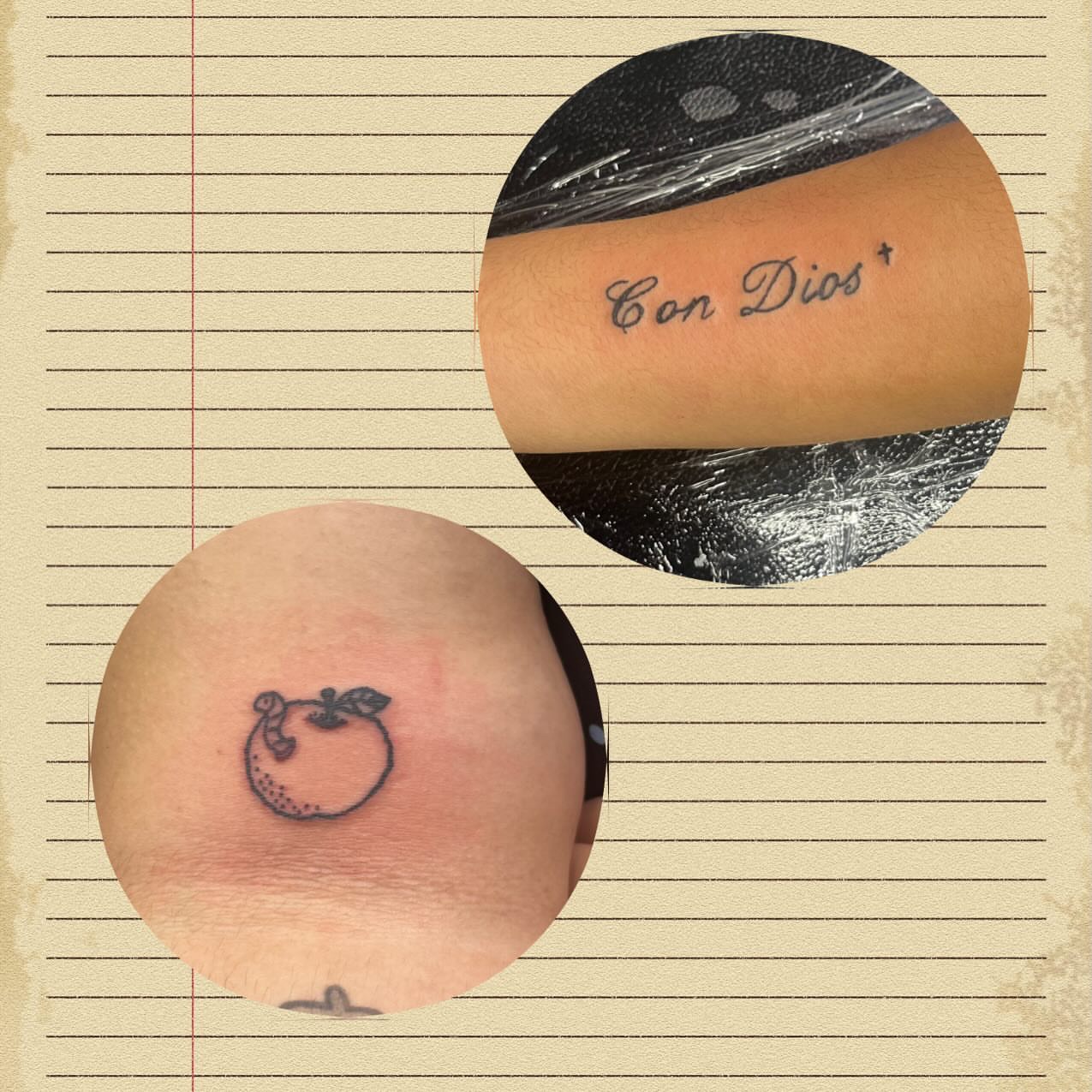 Apple fine line tattoo on the forearm by ✨ Lesly ✨, Austin, Texas