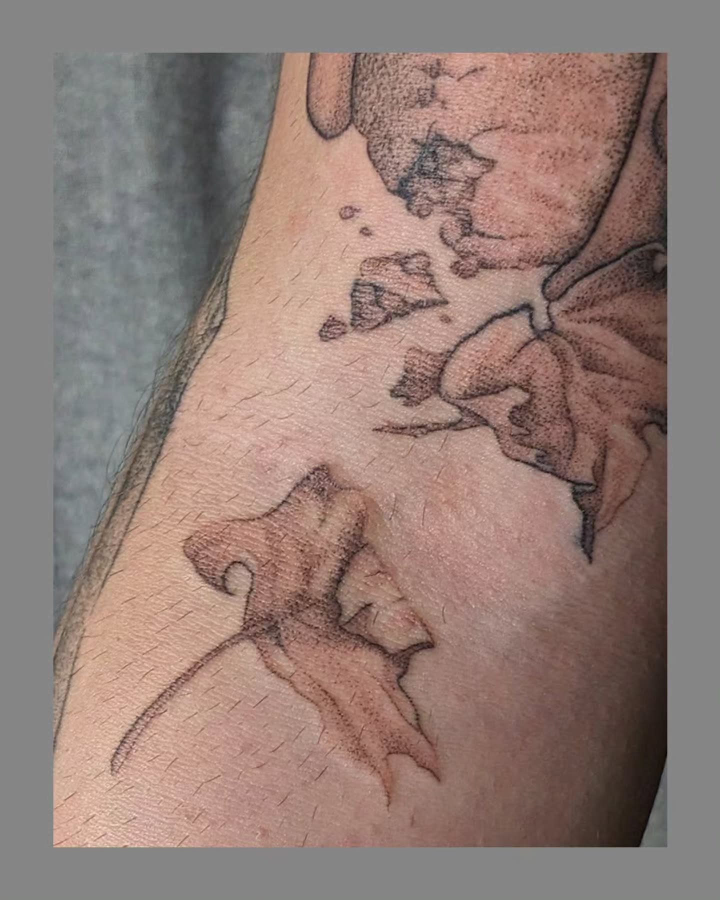 Fall leaves realism tattoo on the forearm by Marria