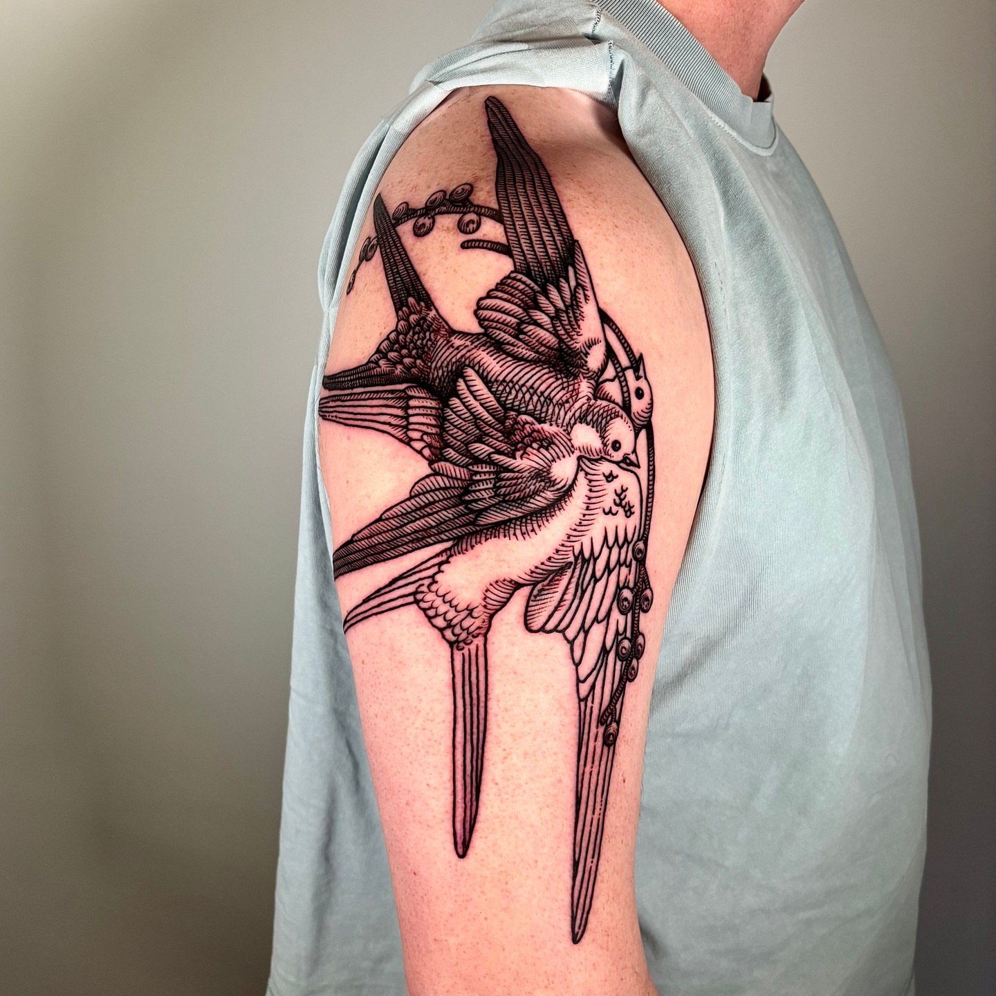 Tattoo by @highsettler โ black_and_grey