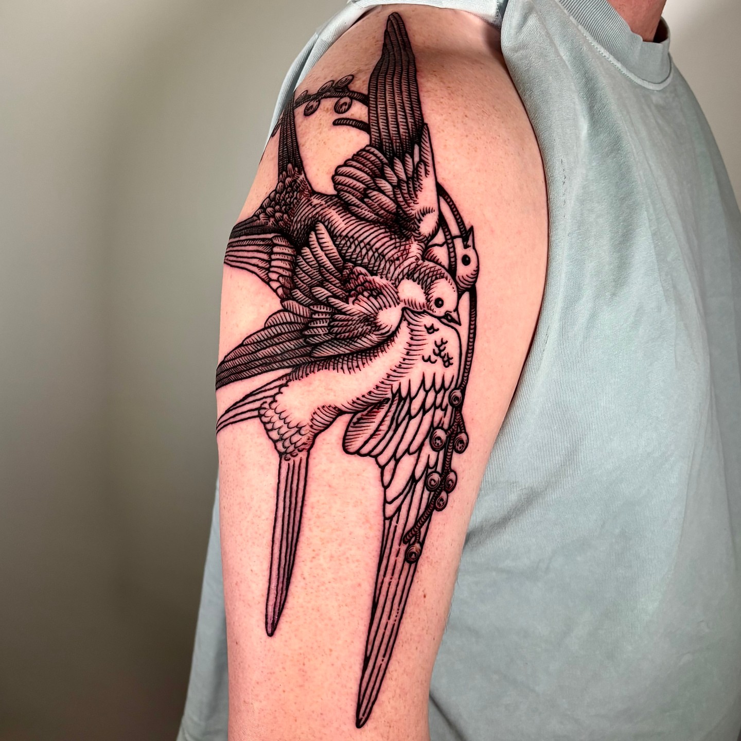 Tattoo by @highsettler โ black_and_grey