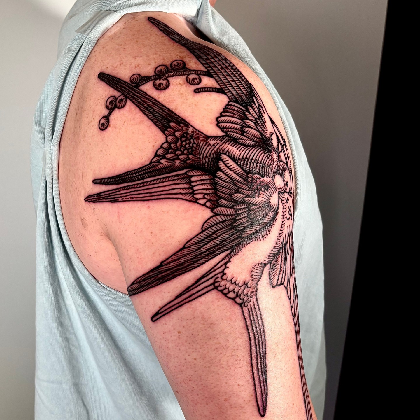 Tattoo by @highsettler โ black_and_grey