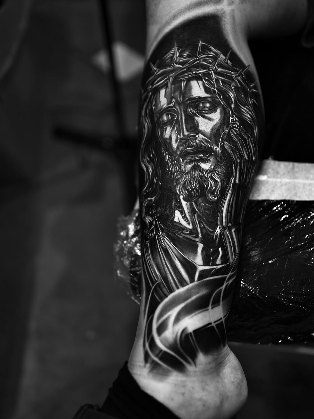 Tattoo by @josemanoel_sopelaartetattoo — realism, black_and_grey