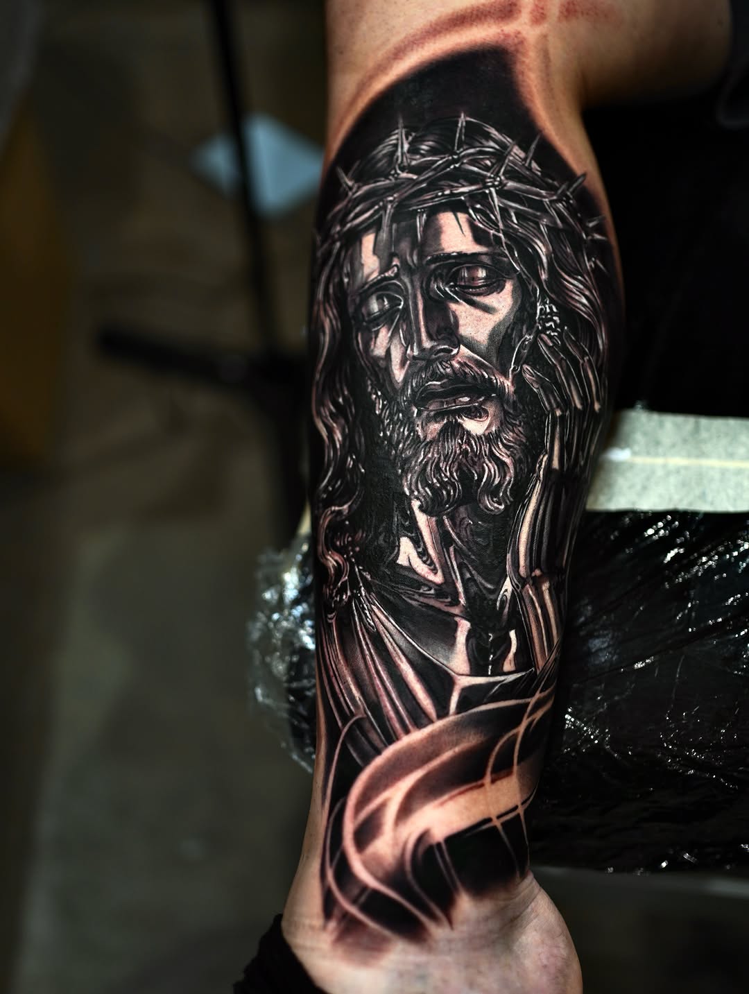 Tattoo by @josemanoel_sopelaartetattoo — realism, black_and_grey
