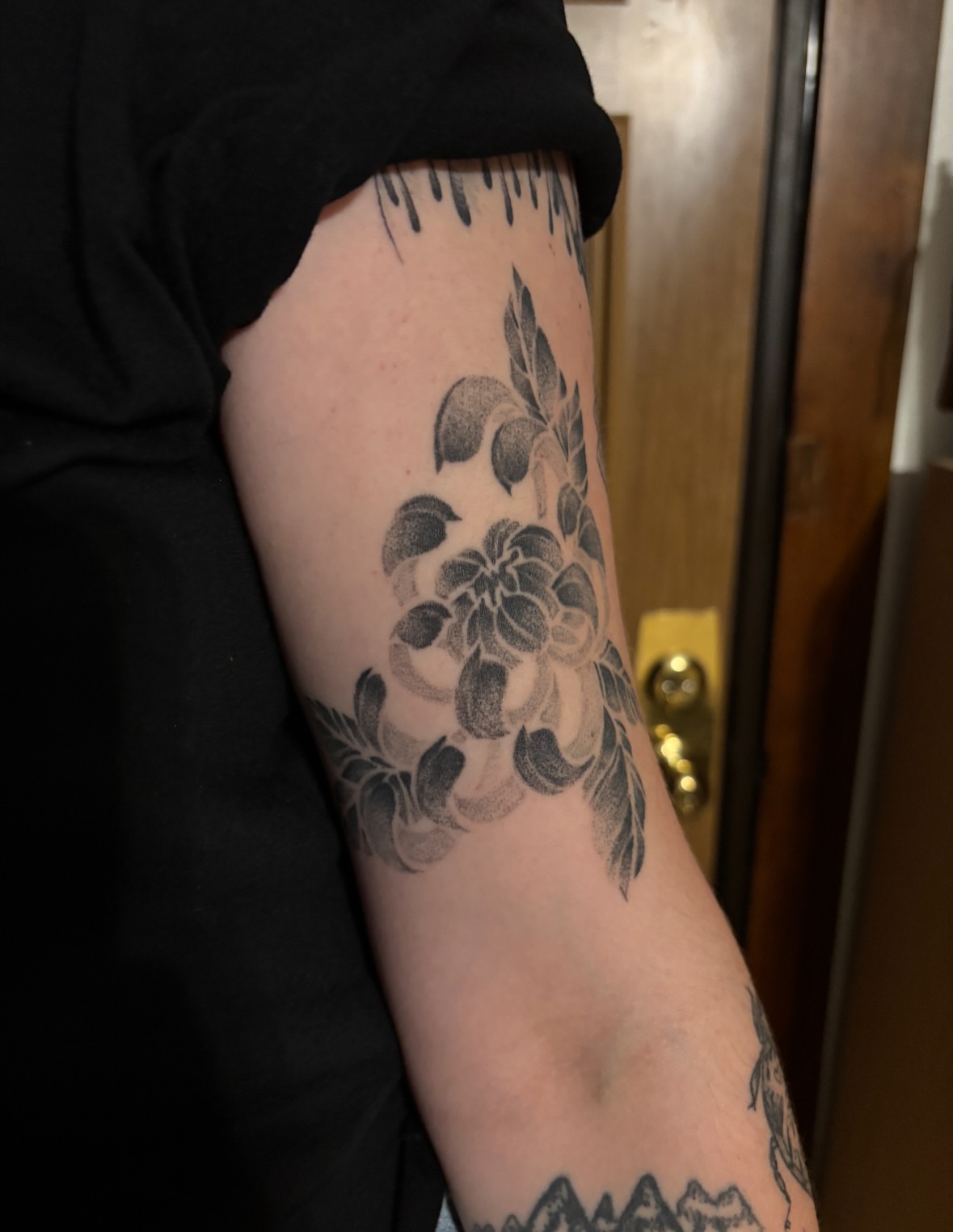 Tattoo by @nuclearhearttattoos — dotwork