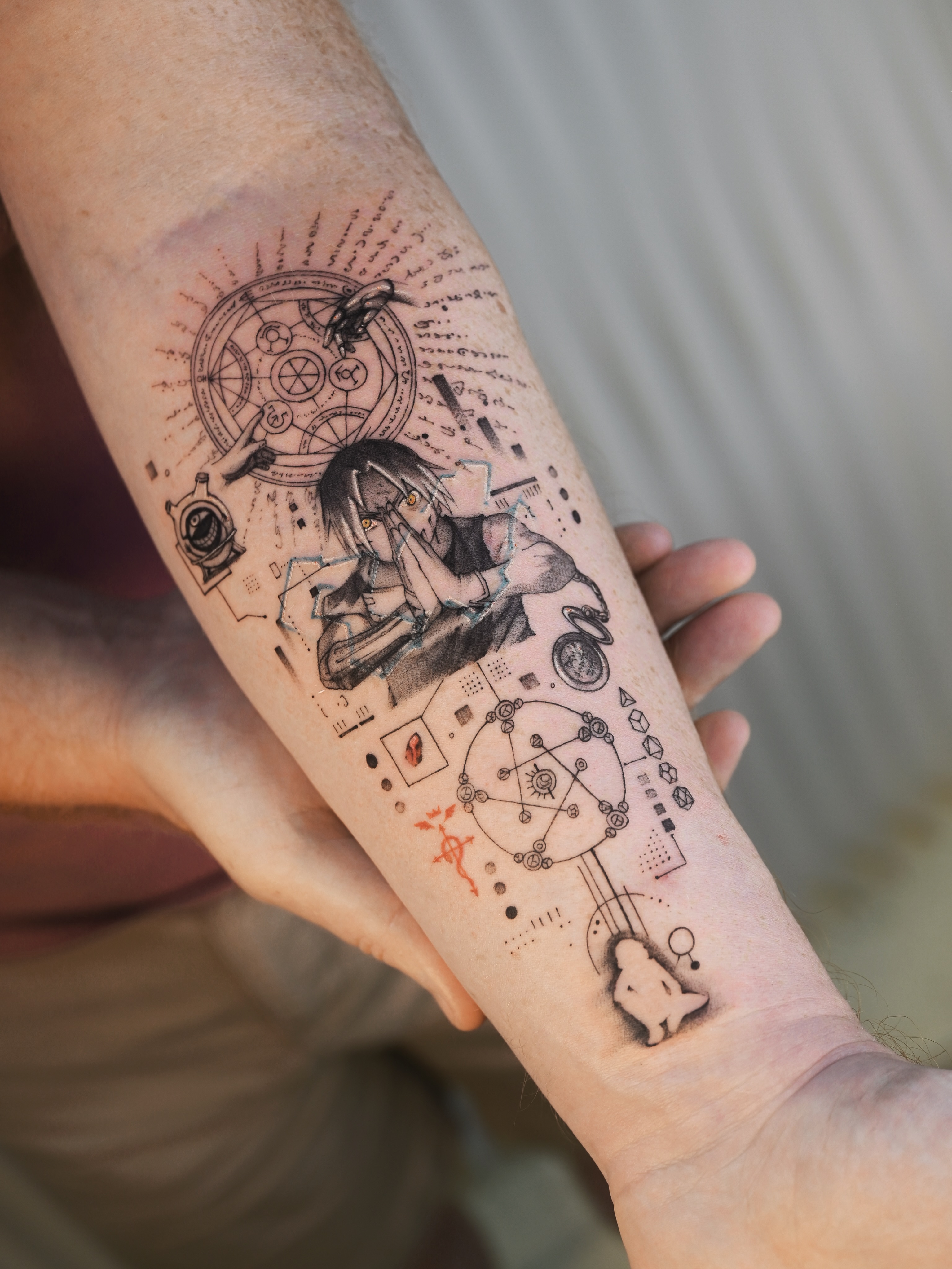 Tattoo by @kimi_tattooist — dotwork, geometric