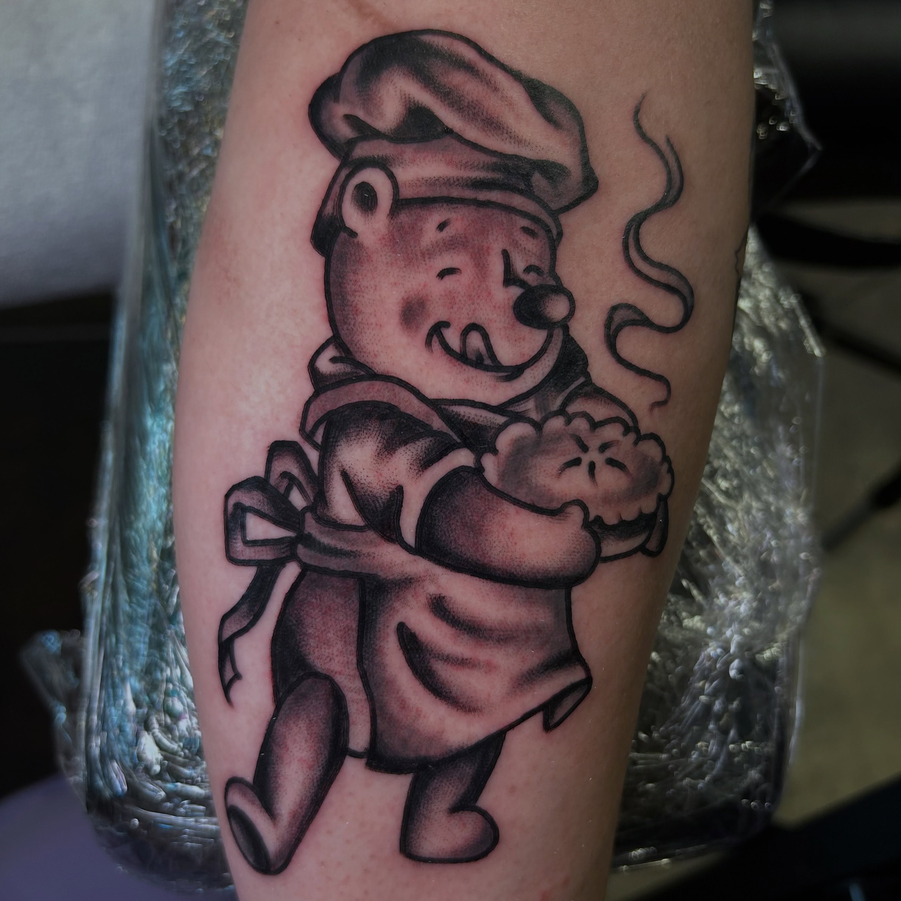 Tattoo by @salchichatattoos — black_and_grey