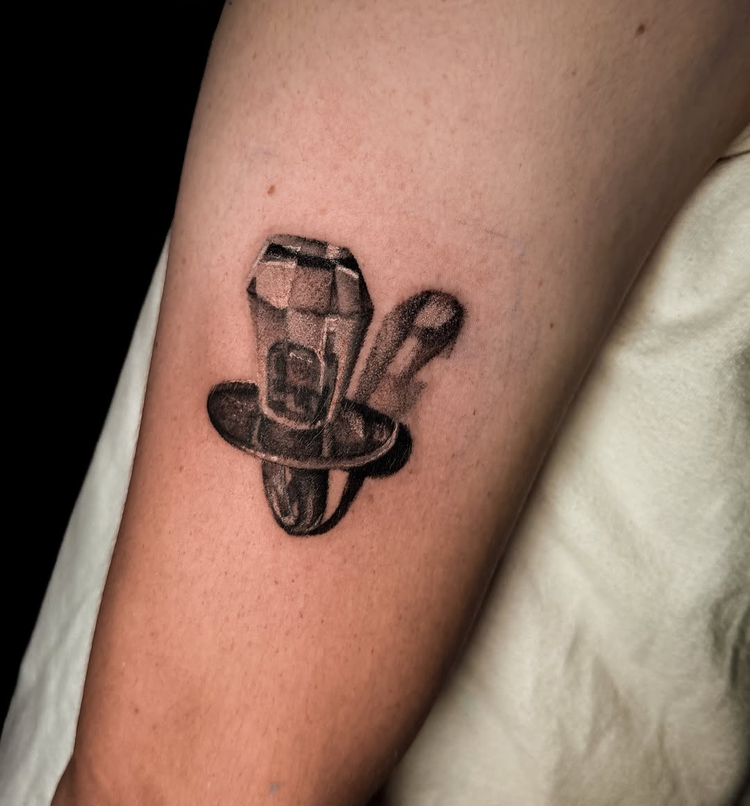 Tattoo by @_dreadnot_ — black_and_grey