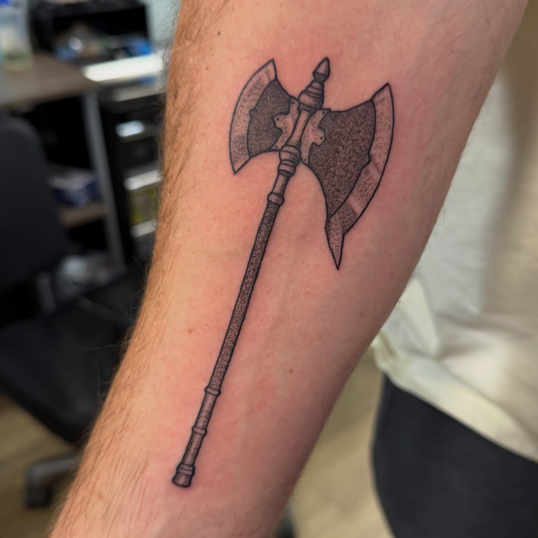 Tattoo by @antispawntattoos — dotwork