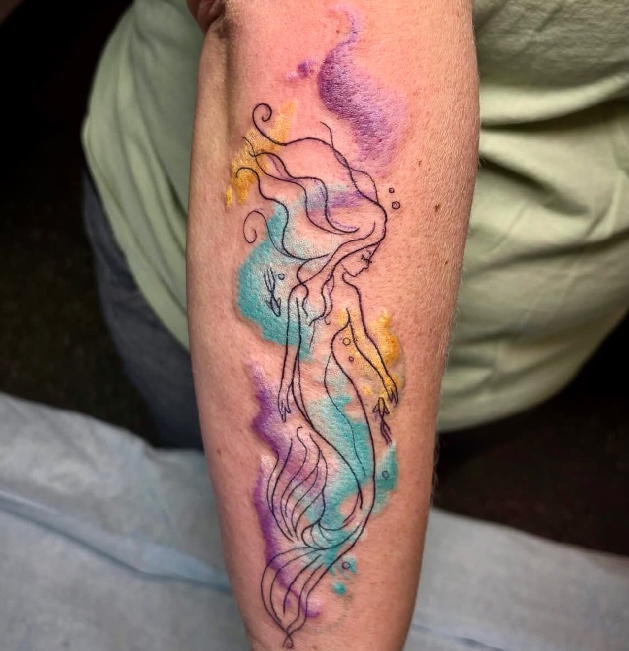 Tattoo by @acmtattoo — watercolor