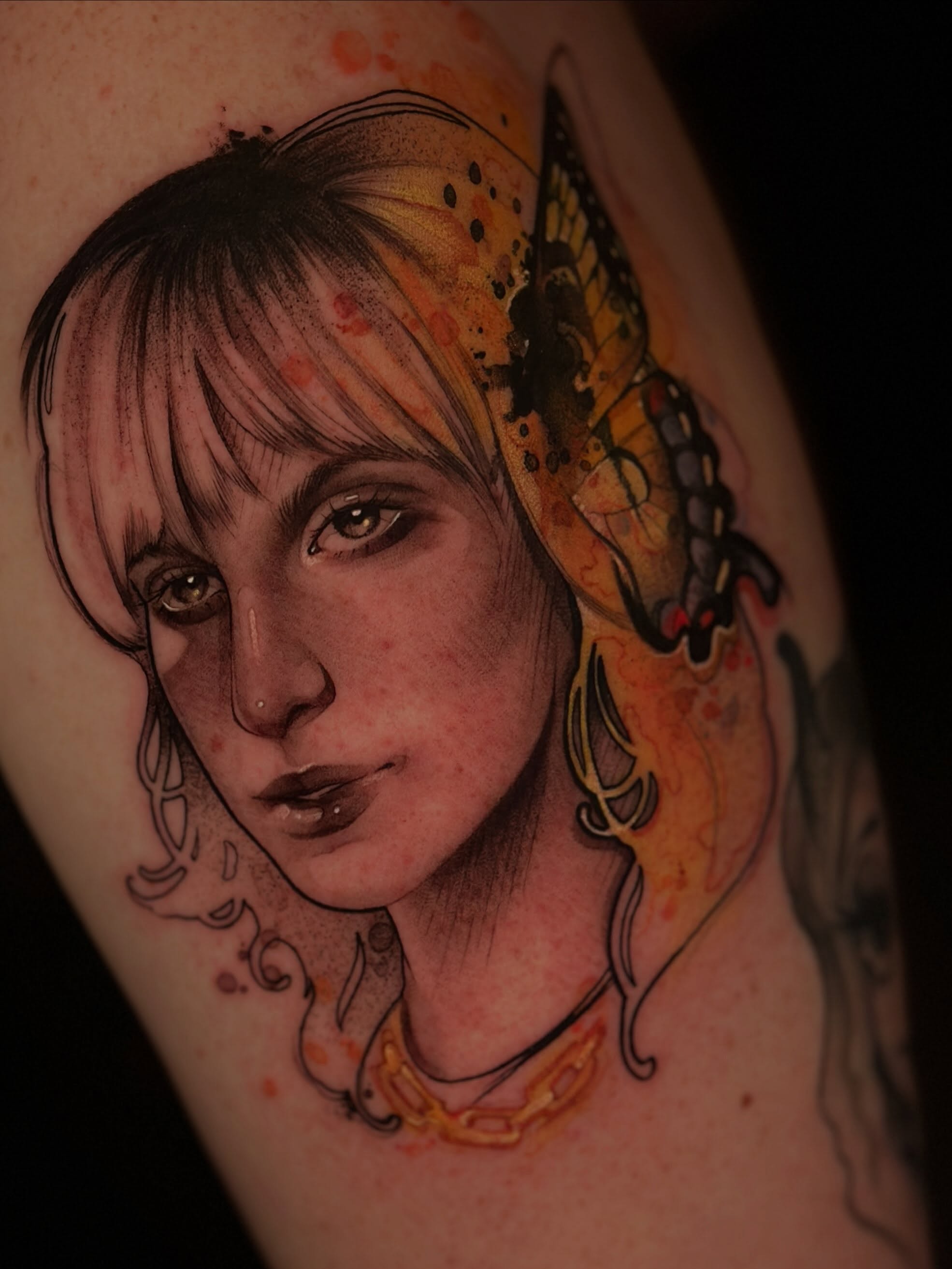 Tattoo by @mattisonfire — realism, watercolor