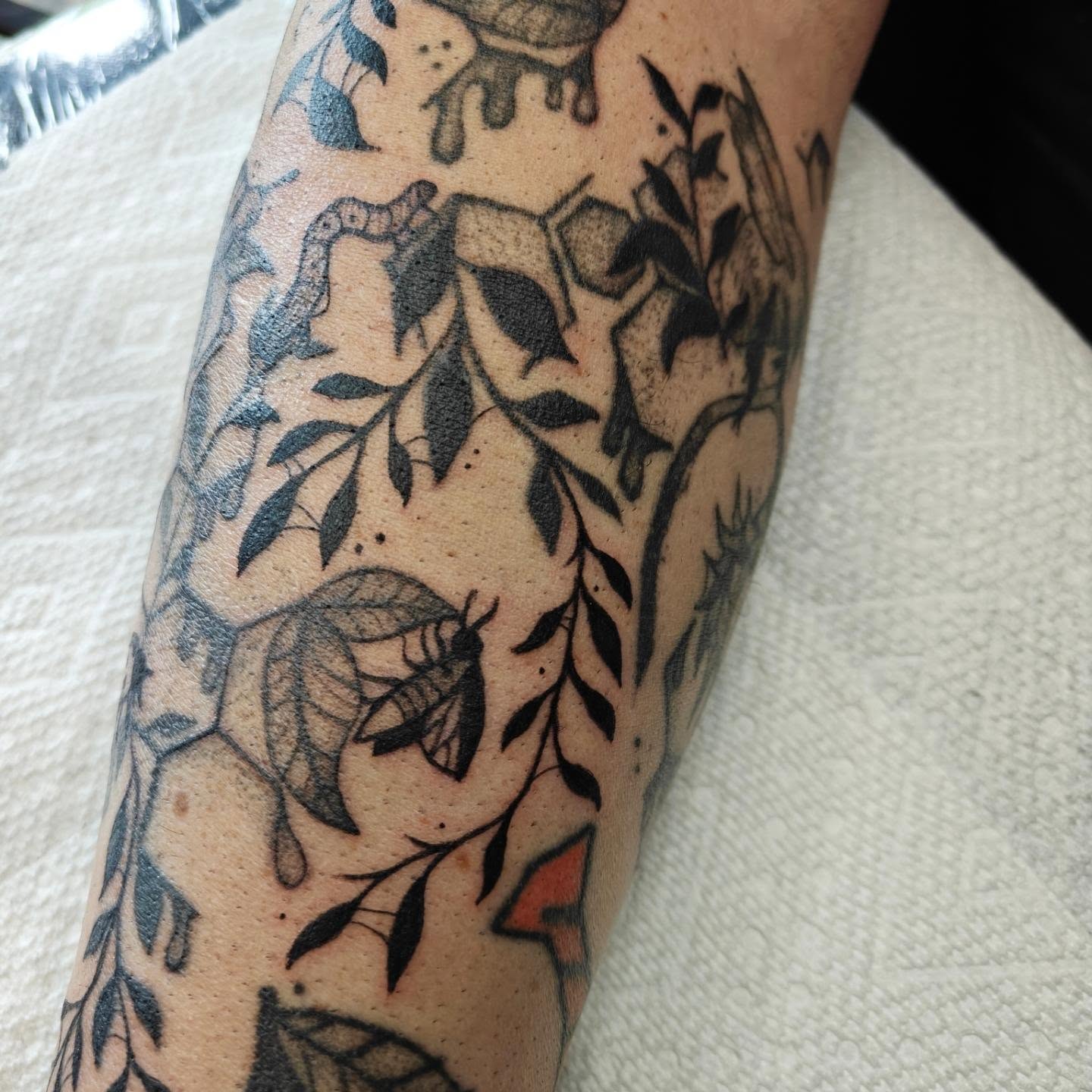 Tattoo by @eightleggedmeg — black_and_grey