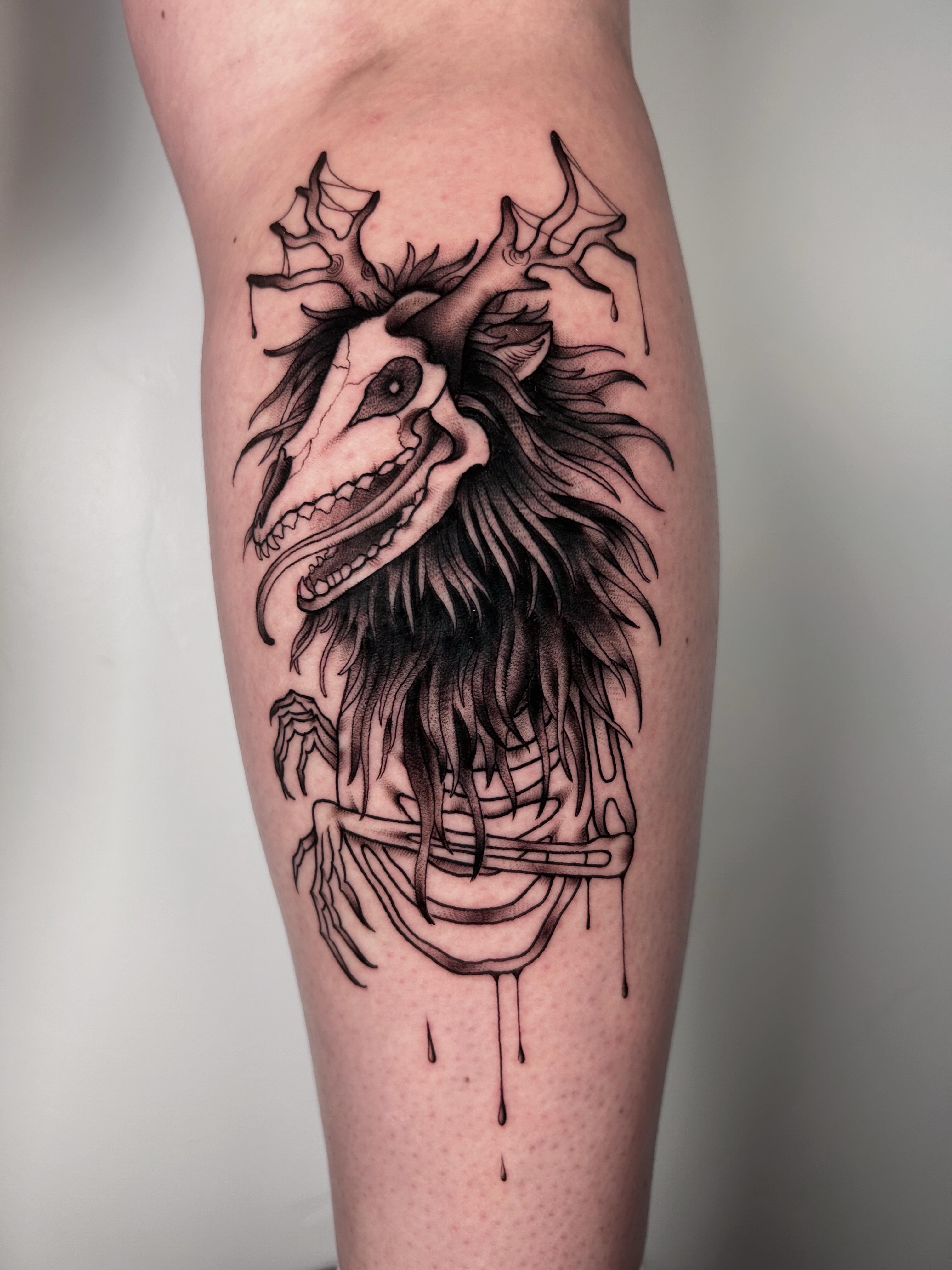Monster head realism tattoo on the forearm by Salt Lake City tattoo artist