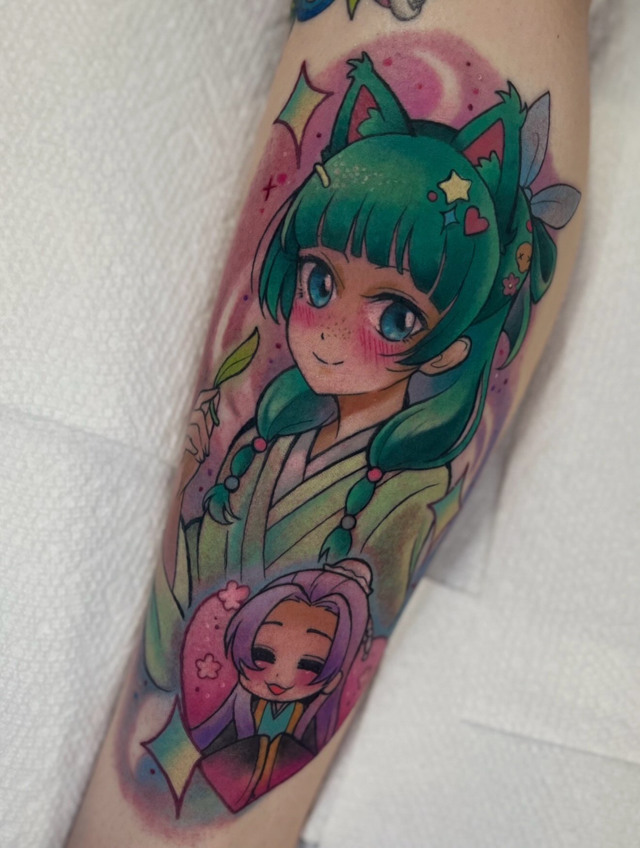 Tattoo by @sadfacetattoos — anime, illustrative