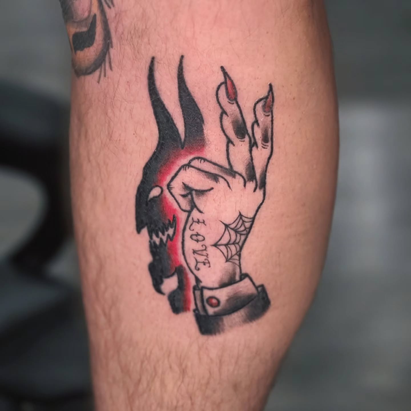 Tattoo by @blackhalotats — american_traditional, dark_realism