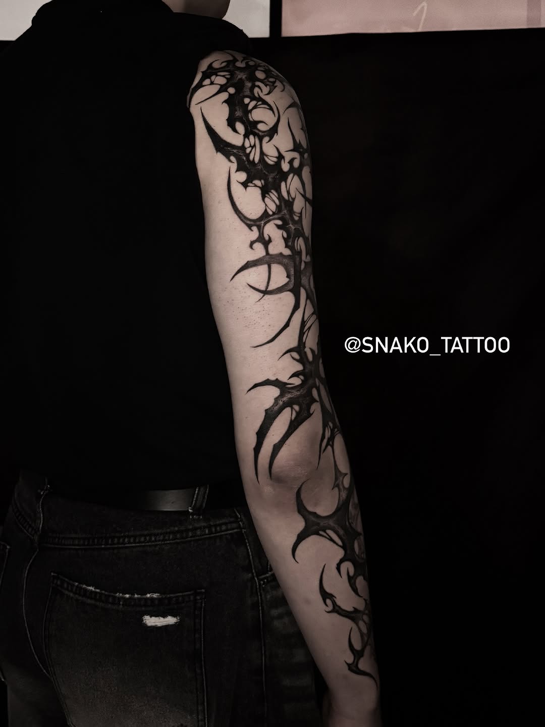 Tattoo by @snako_tattoo — blackwork, ornamental