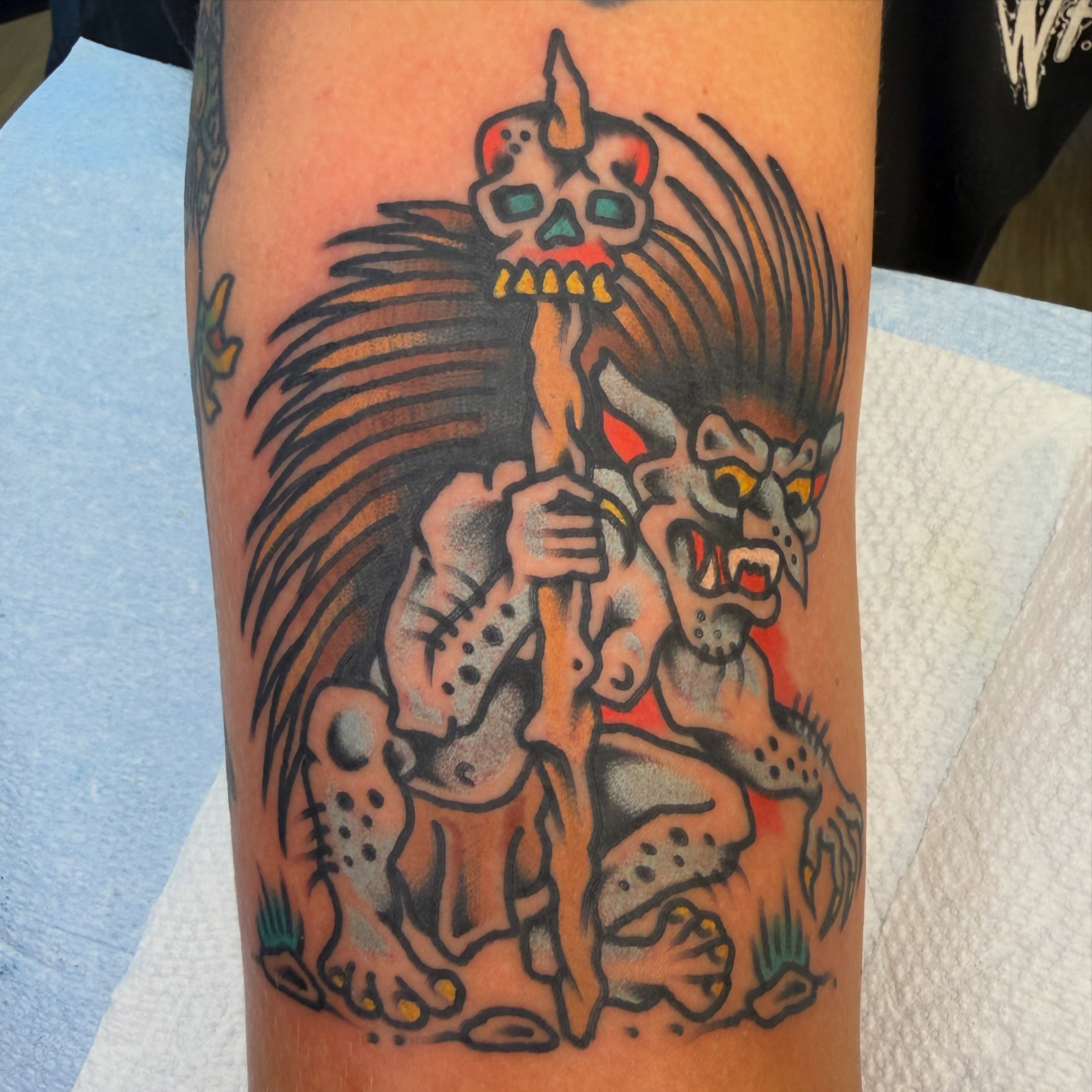 Tattoo by @sketi__ — american_traditional, trash_polka