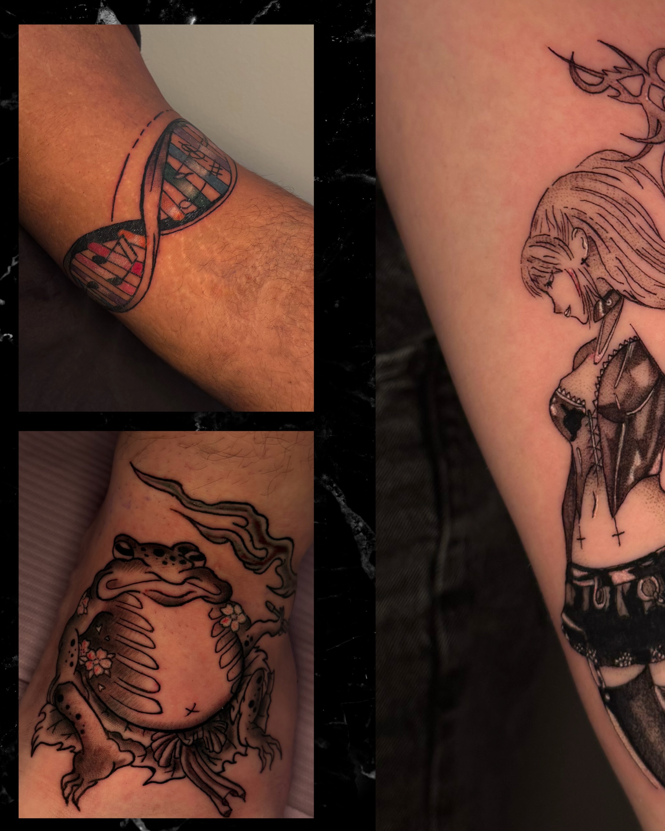 Frog American traditional tattoo on the thigh by 🌸Cinthia ちゃん🌹, New York, New York