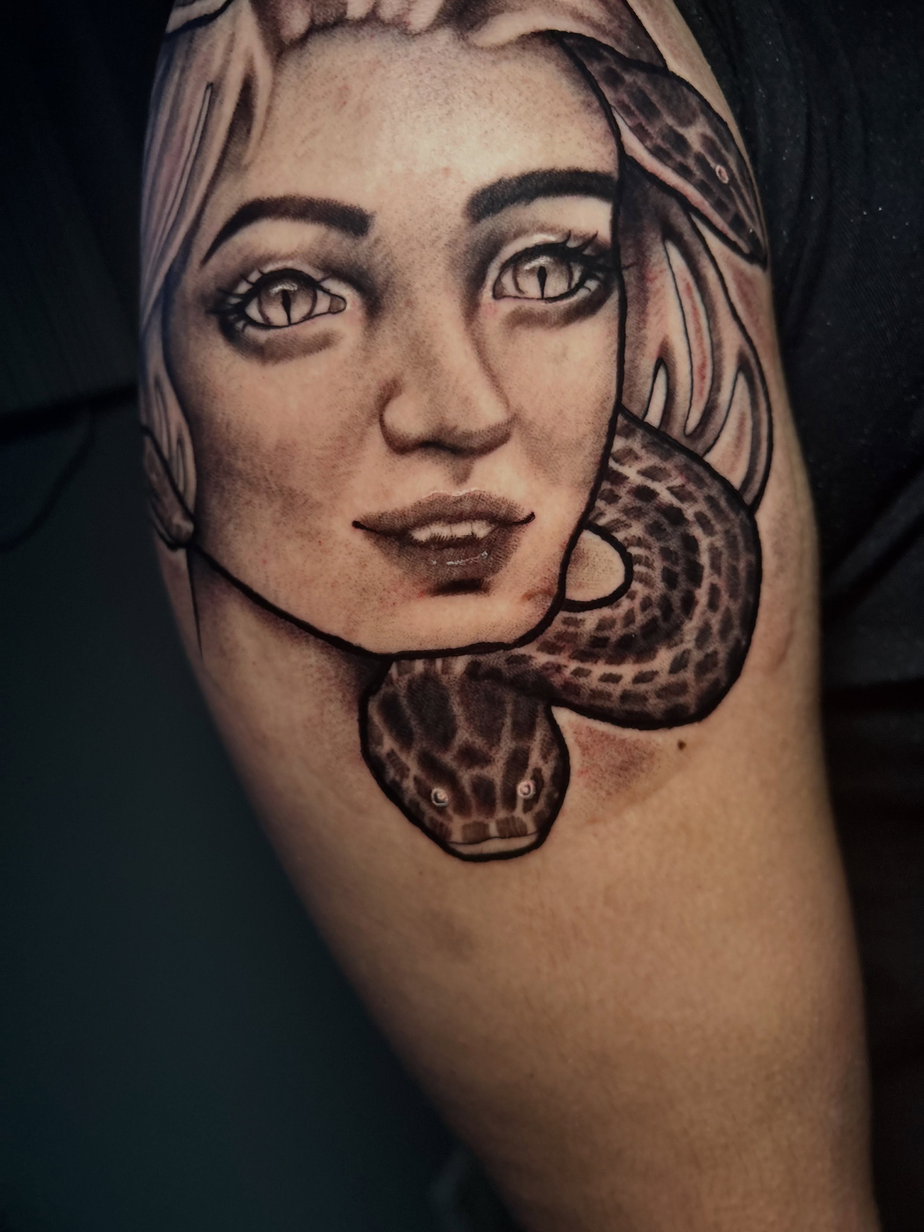 Tattoo by @dani_does_tatts โ realism, black_and_grey