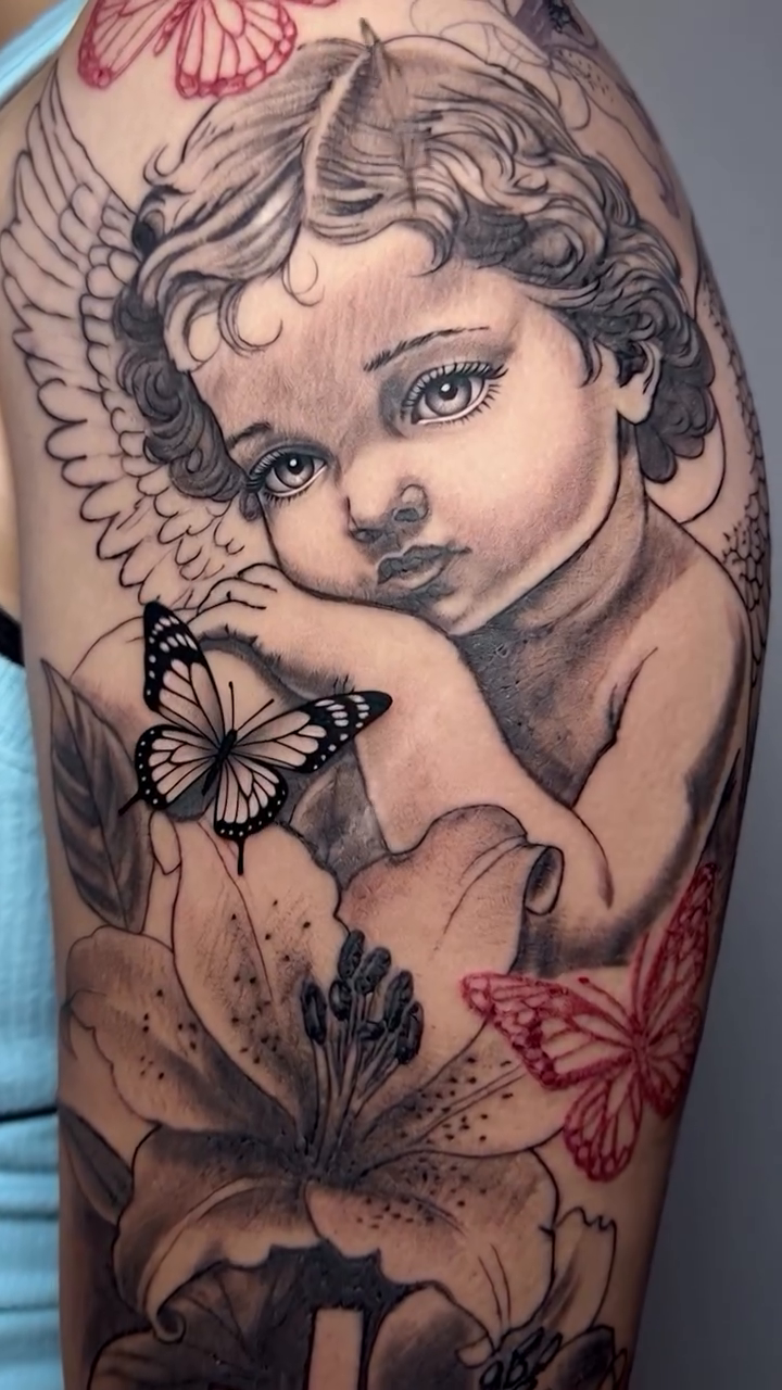 Tattoo by @inkbyisa_ — realism, black_and_grey