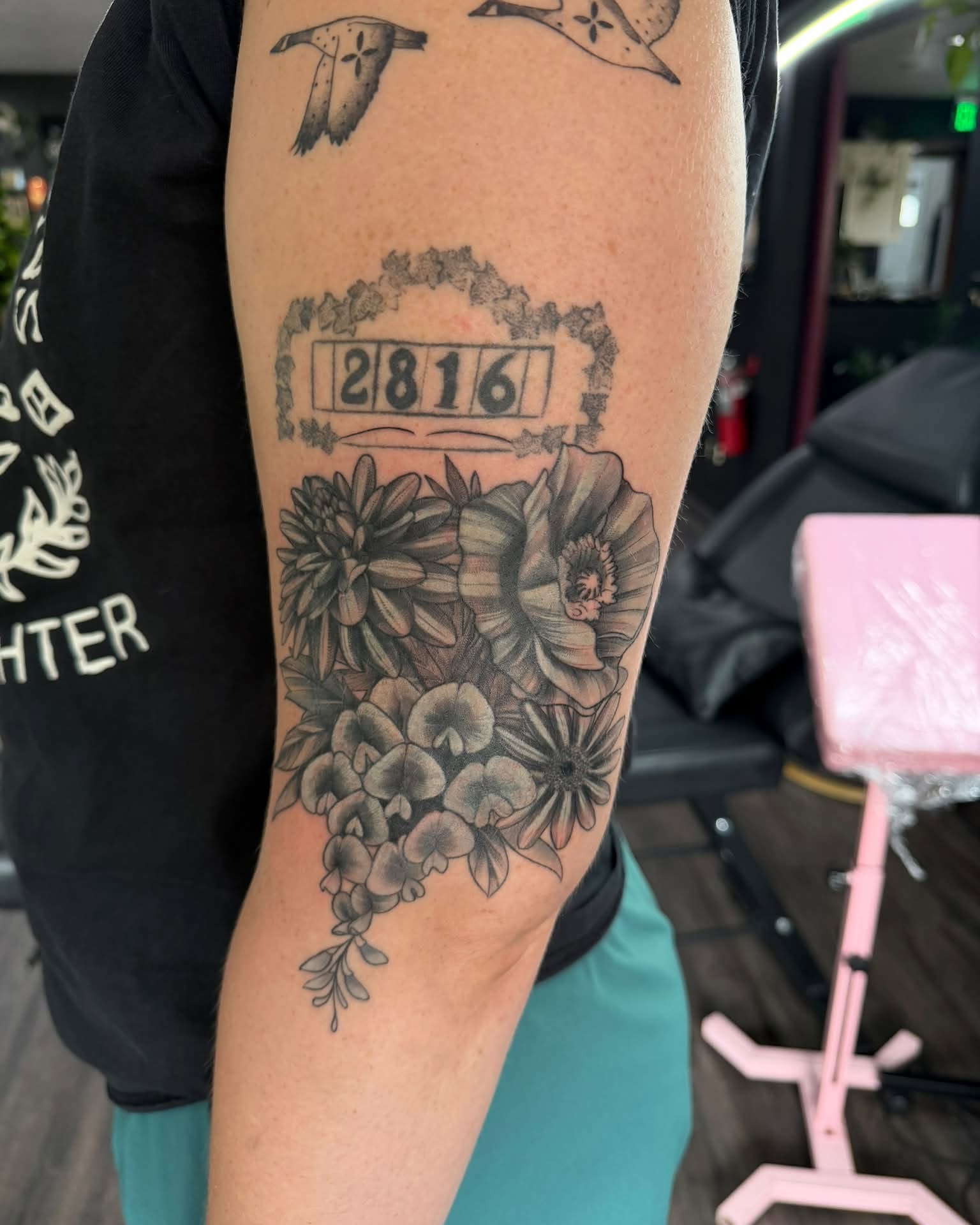 Tattoo by @flora_and_fauna_tattoos — black_and_grey