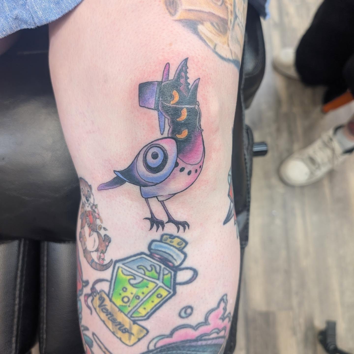 Bird dotwork tattoo on the forearm by Talia Zula, Loveland, Ohio