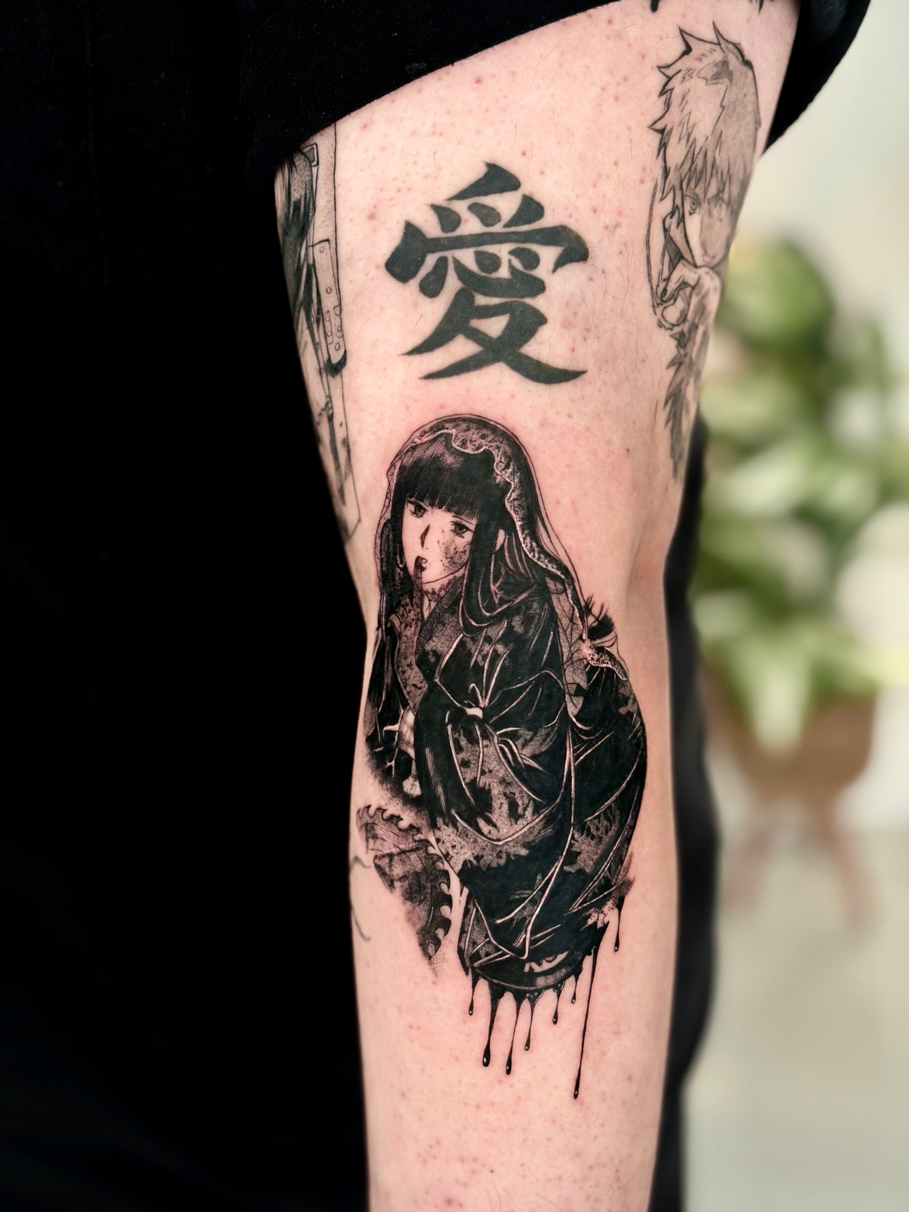 Anime character anime tattoo on the forearm by Quinn ᶻ 𝗓 𐰁 .ᐟ, Charlotte, North Carolina