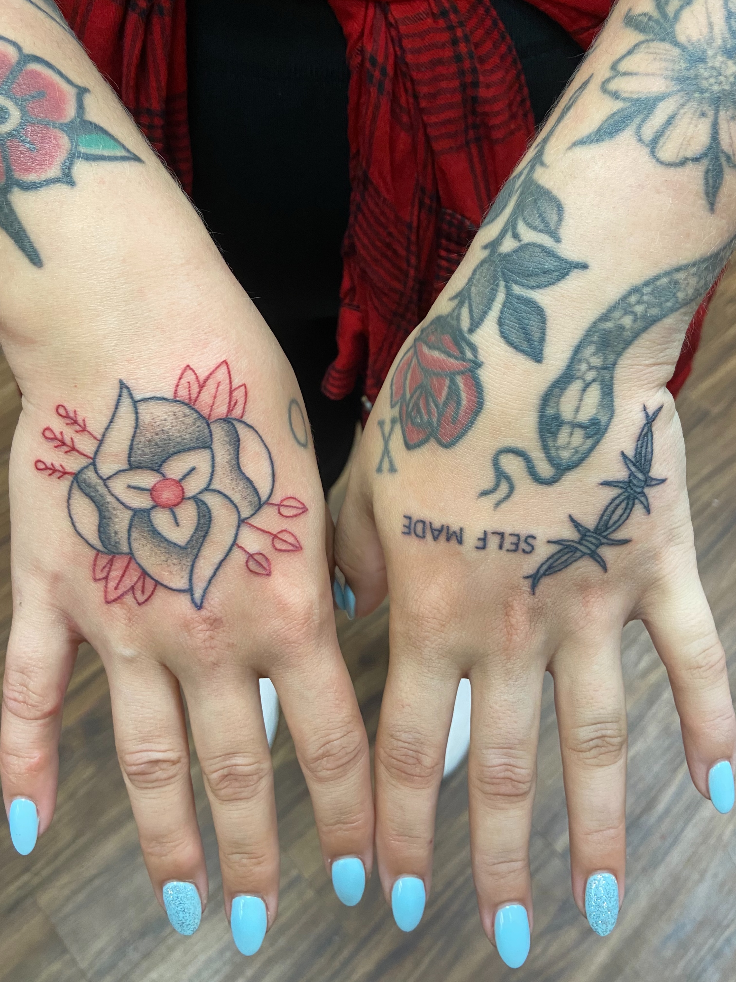 Tattoo by @kruegergrams — american_traditional, dotwork