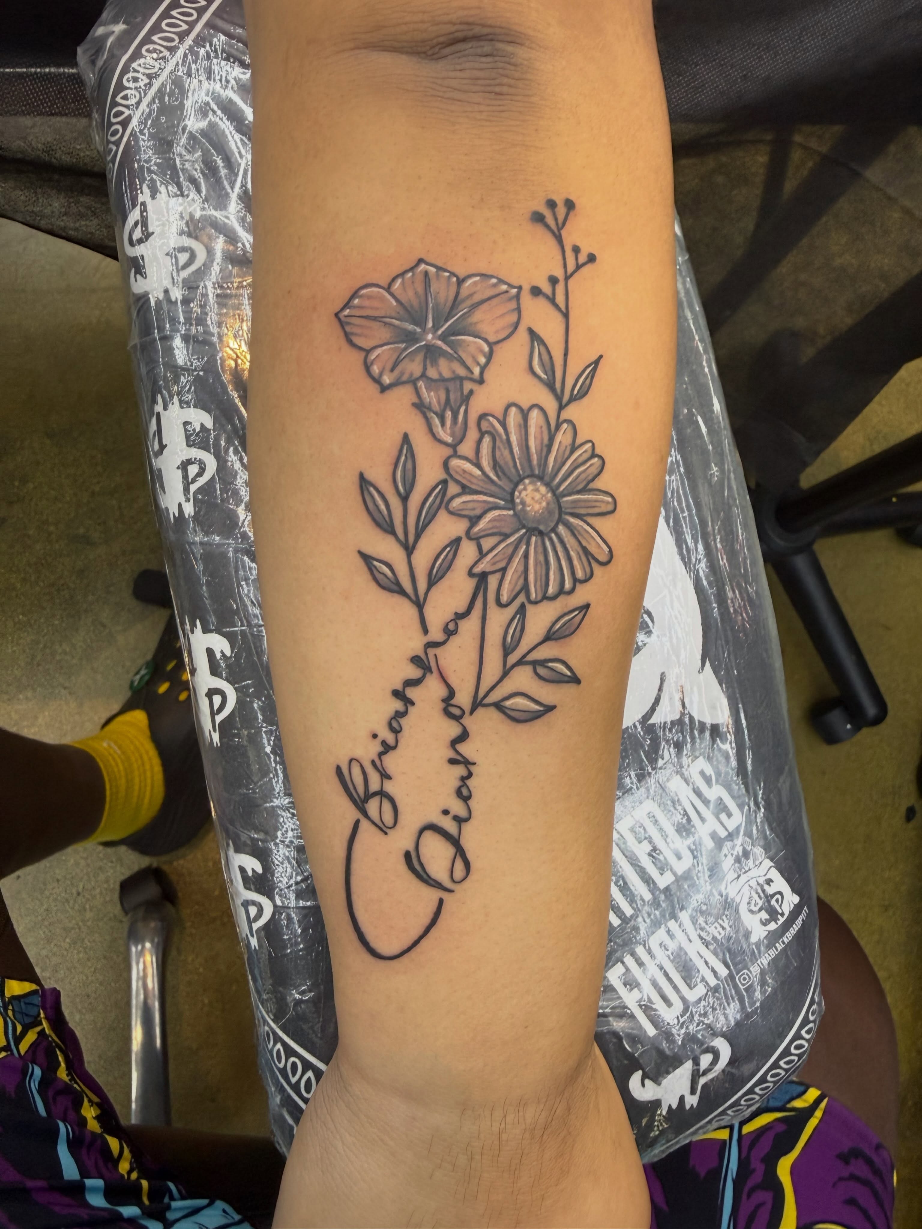 Tattoo by @thablackbradpitt — black_and_grey