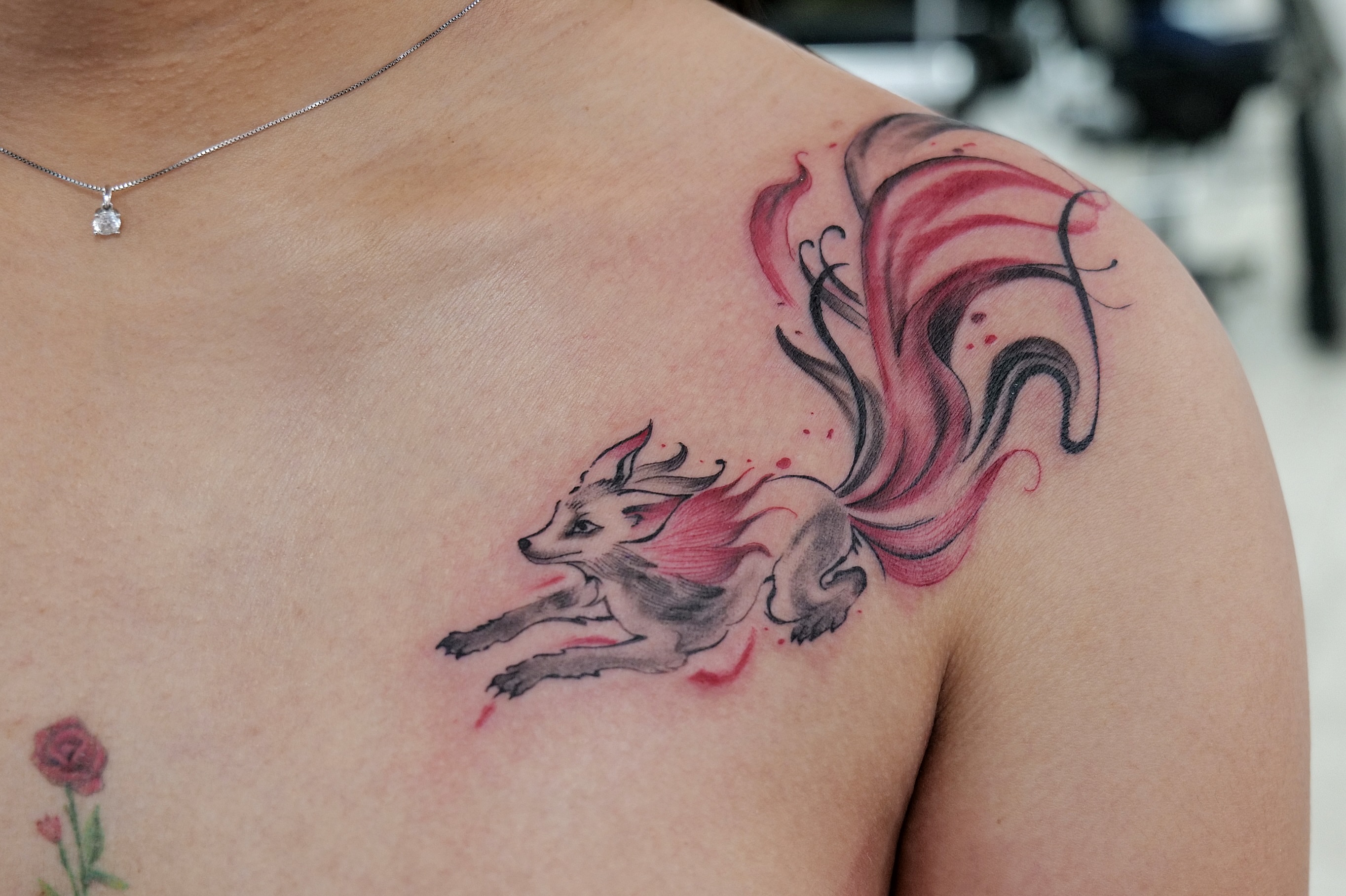 Tattoo by @godlikeadog โ watercolor
