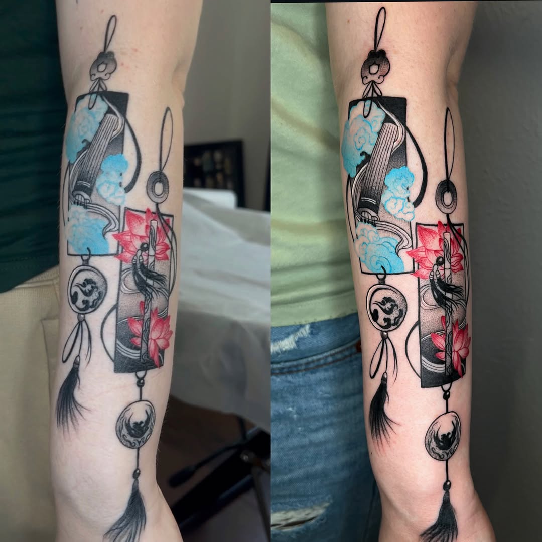 Tattoo by @officialdrayaartink — dotwork, geometric