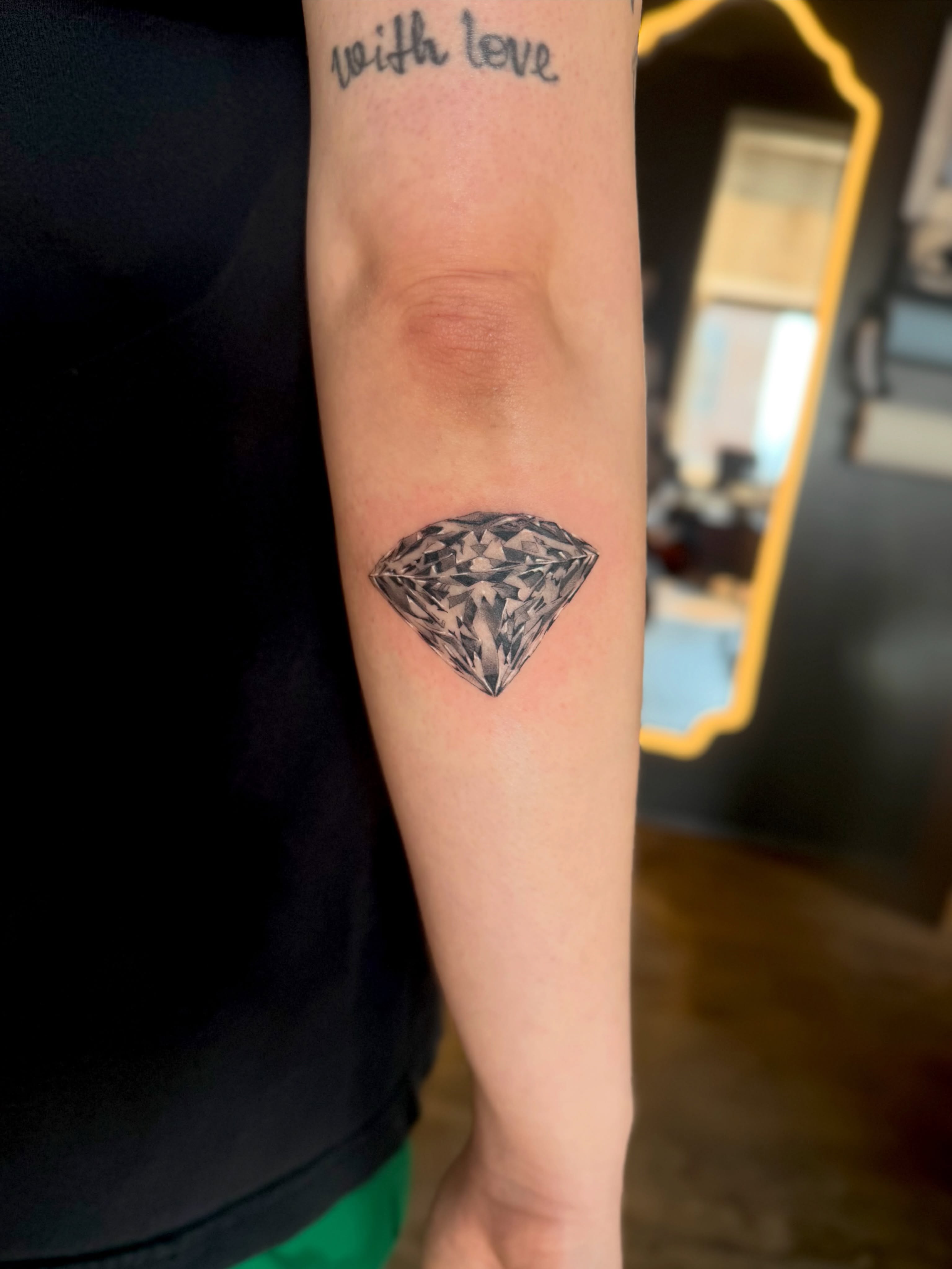 Tattoo by @lilztatz — black_and_grey
