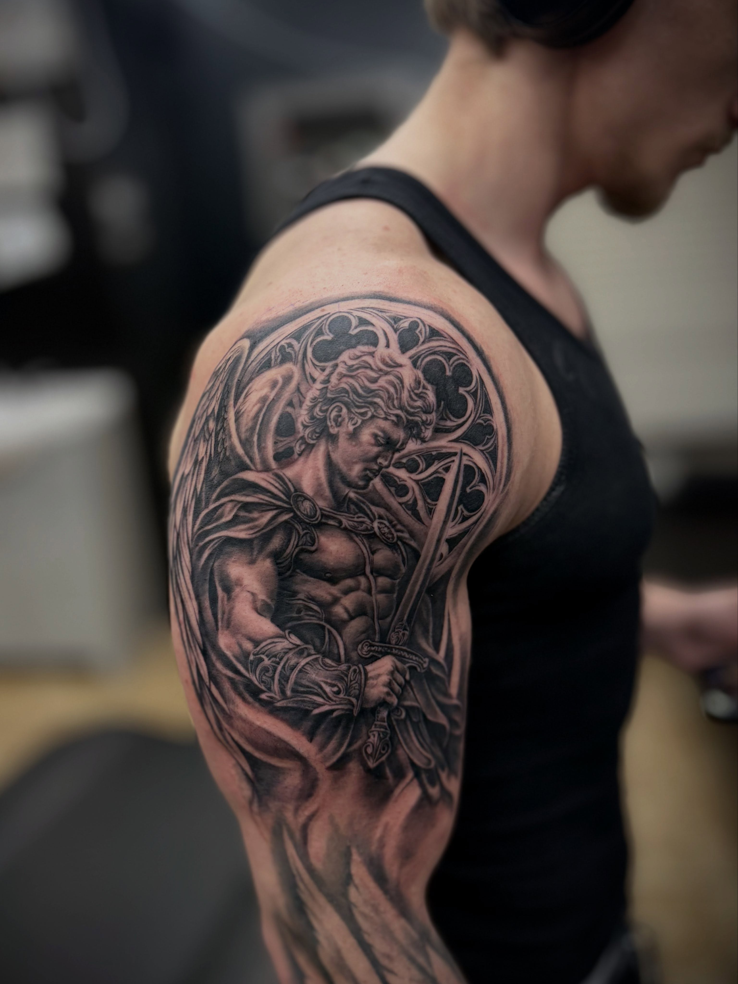Tattoo by @inkbychuy — black_and_grey, realism