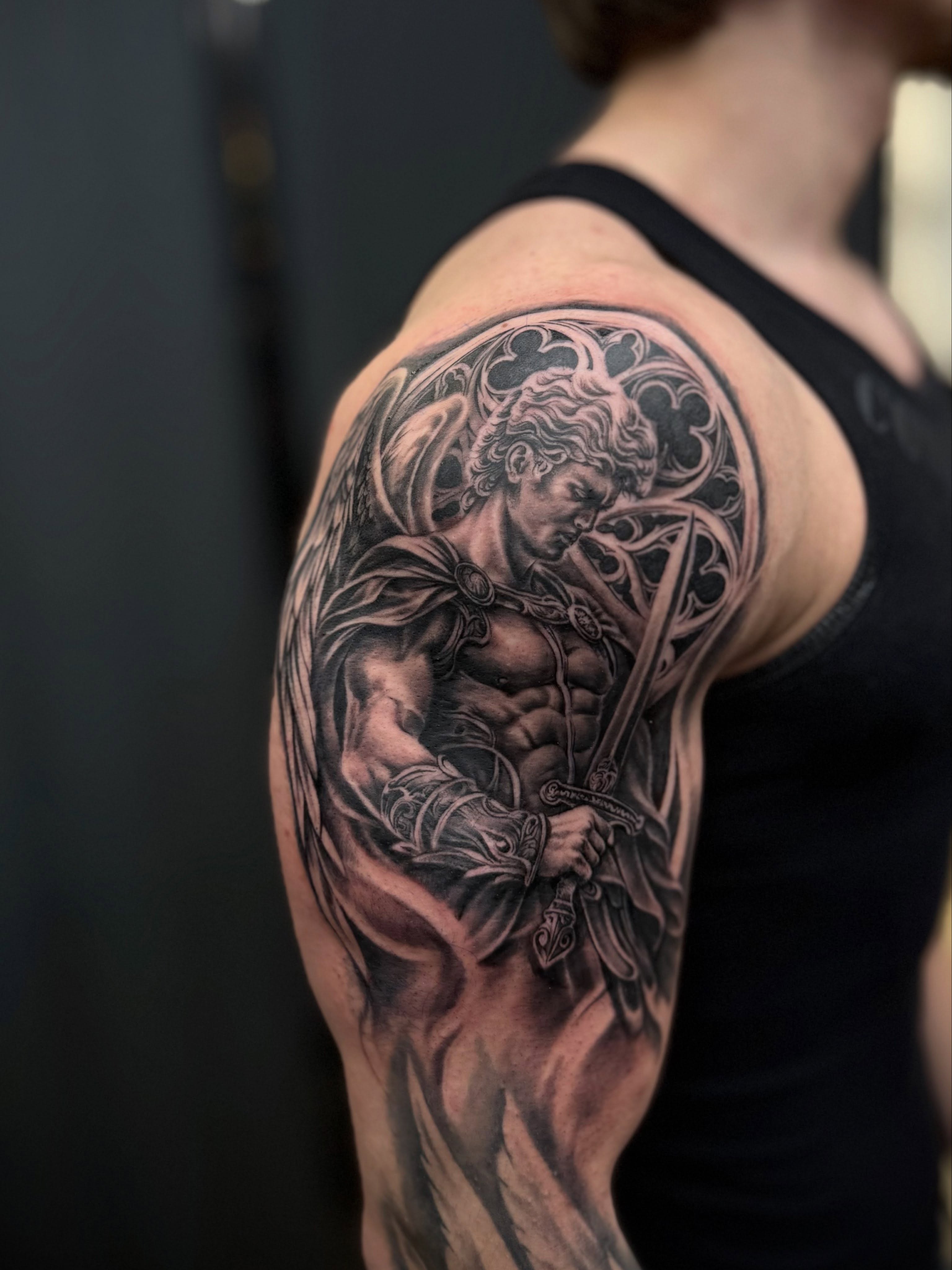Tattoo by @inkbychuy — realism, black_and_grey