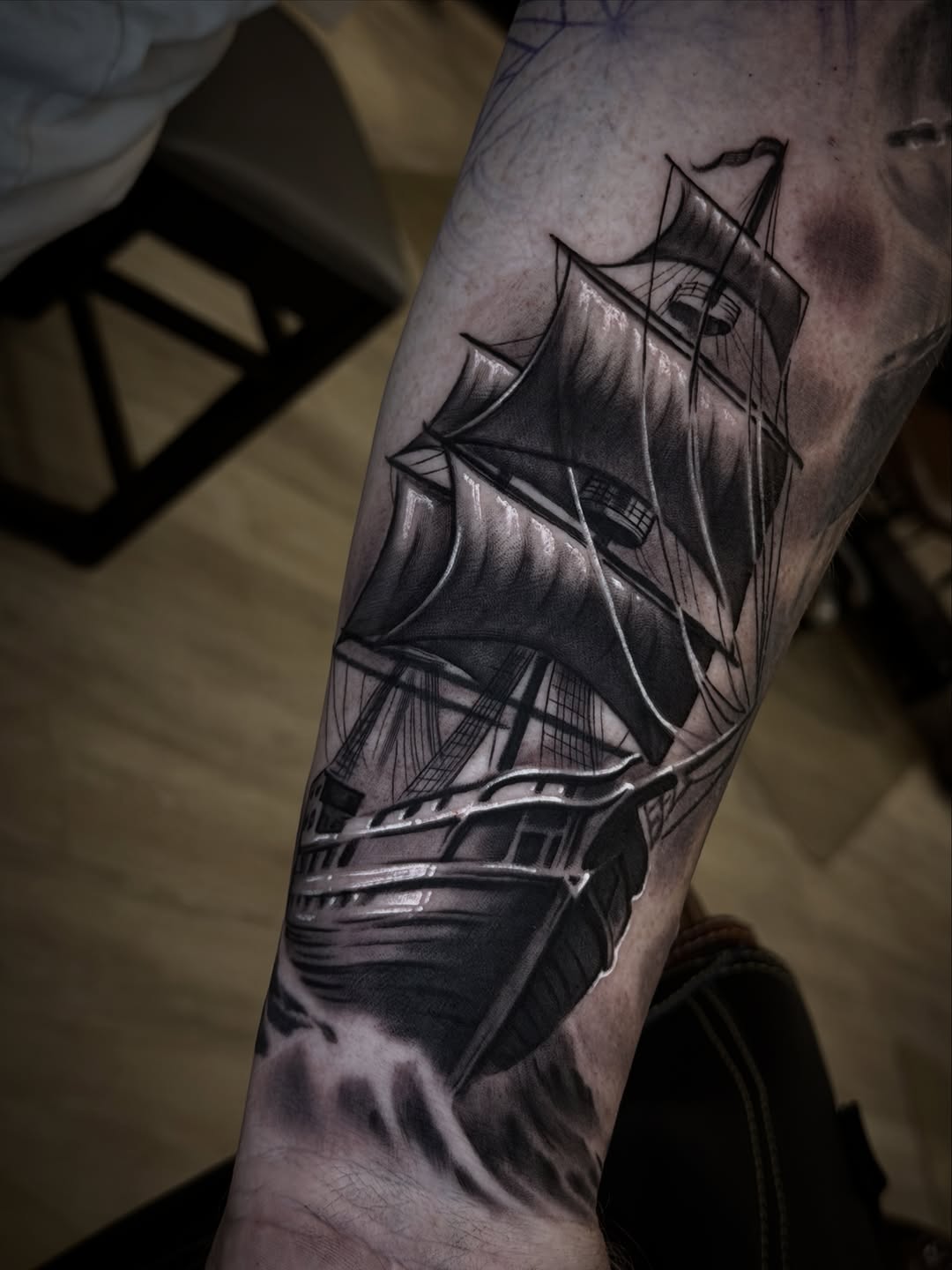 Tattoo by @tattsbyspike — black_and_grey, realism