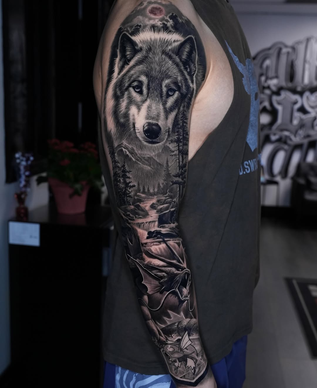 Tattoo by @davidxtattoos — realism, black_and_grey