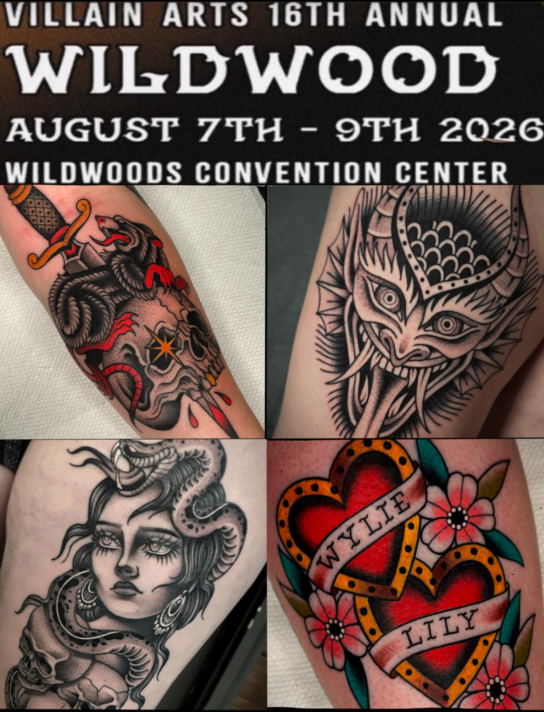 Tattooed lettering American traditional tattoo on the forearm by Kayla Shoffner