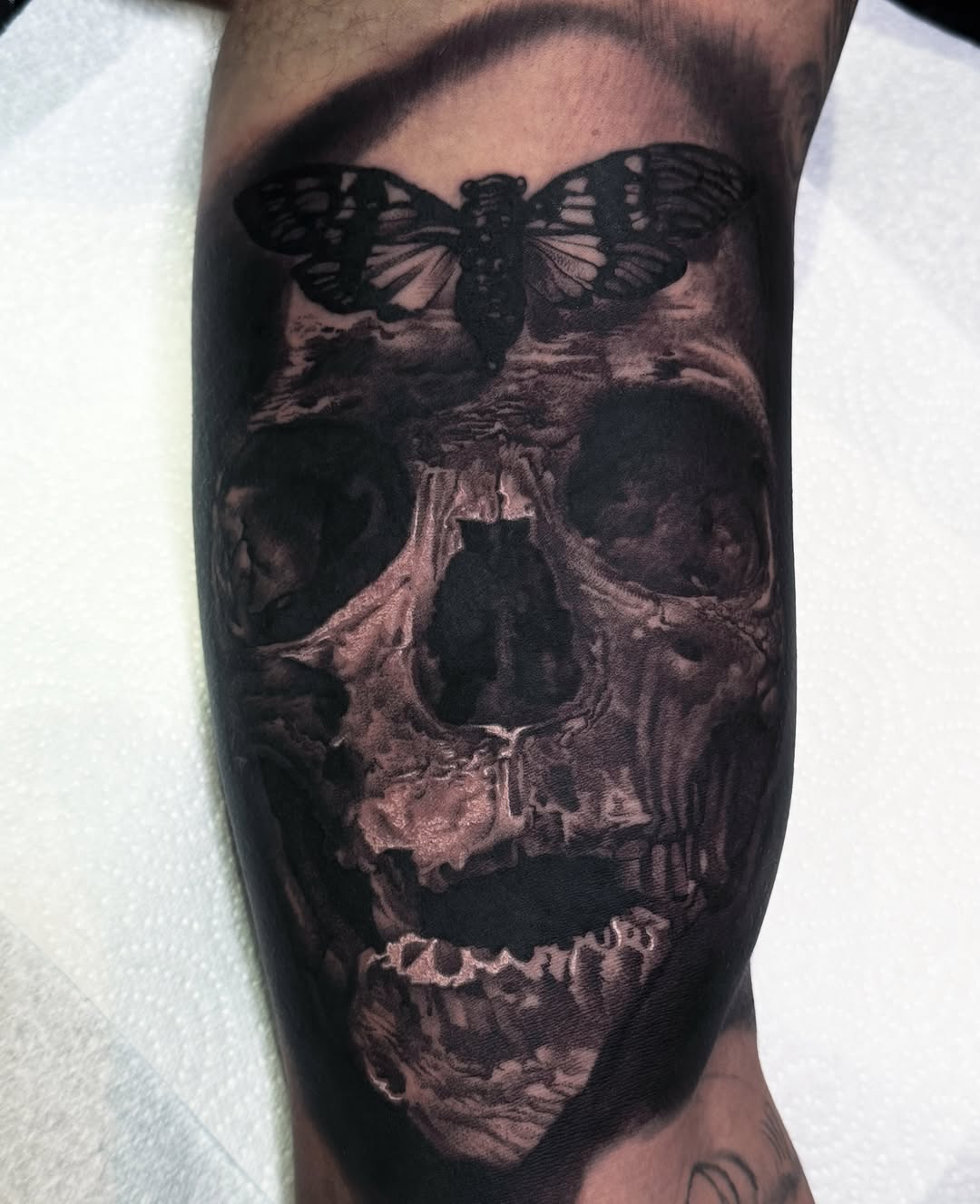 Tattoo by @rikkileetattoo — realism, dark_realism