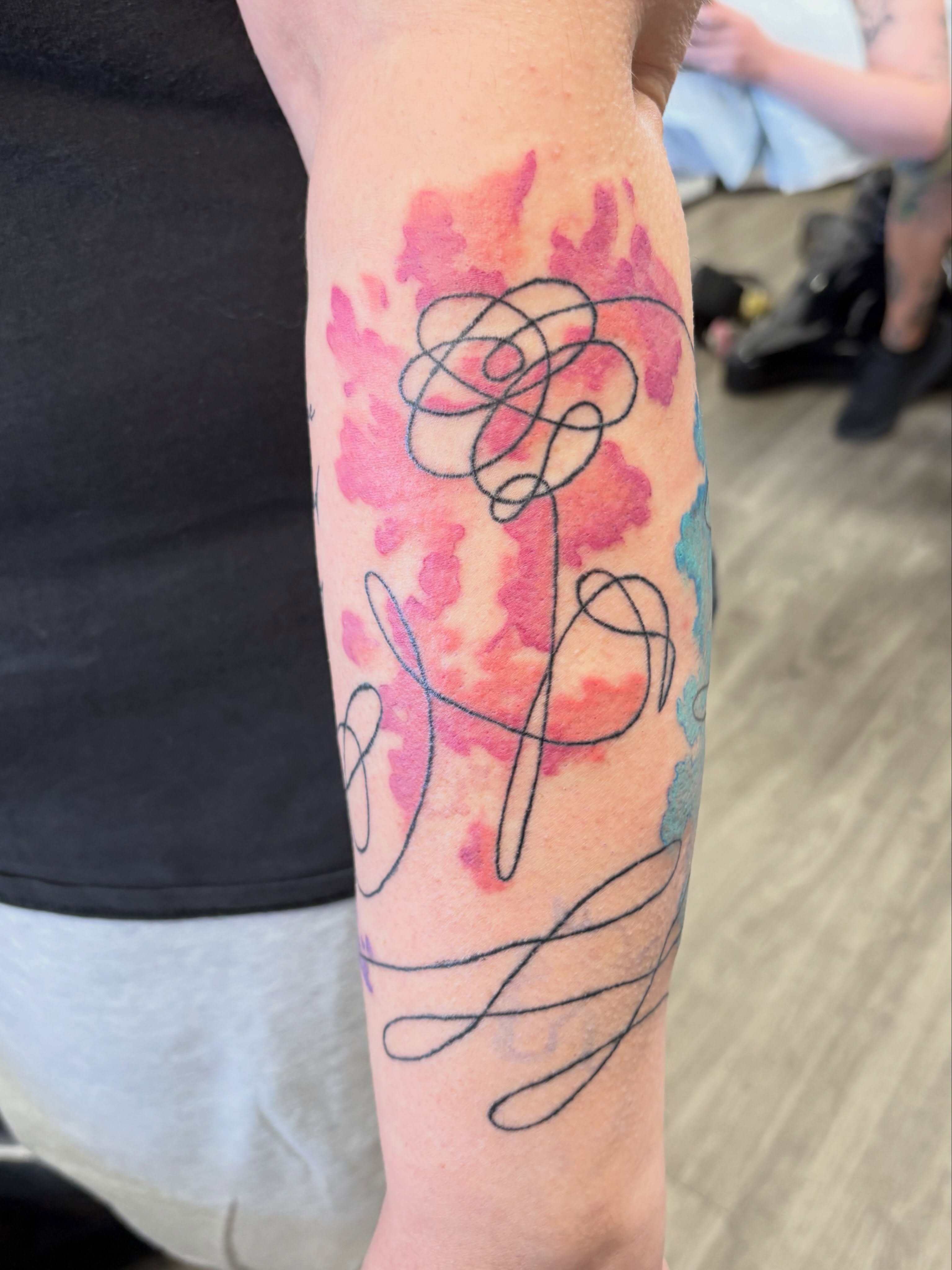 Tattoo by @damnginatattoos โ watercolor, fine_line