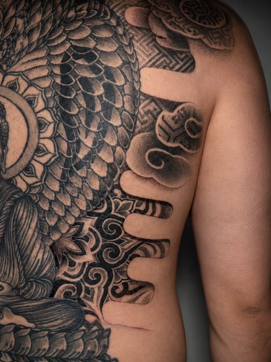 Tattoo by @toa_monti — japanese_irezumi, black_and_grey