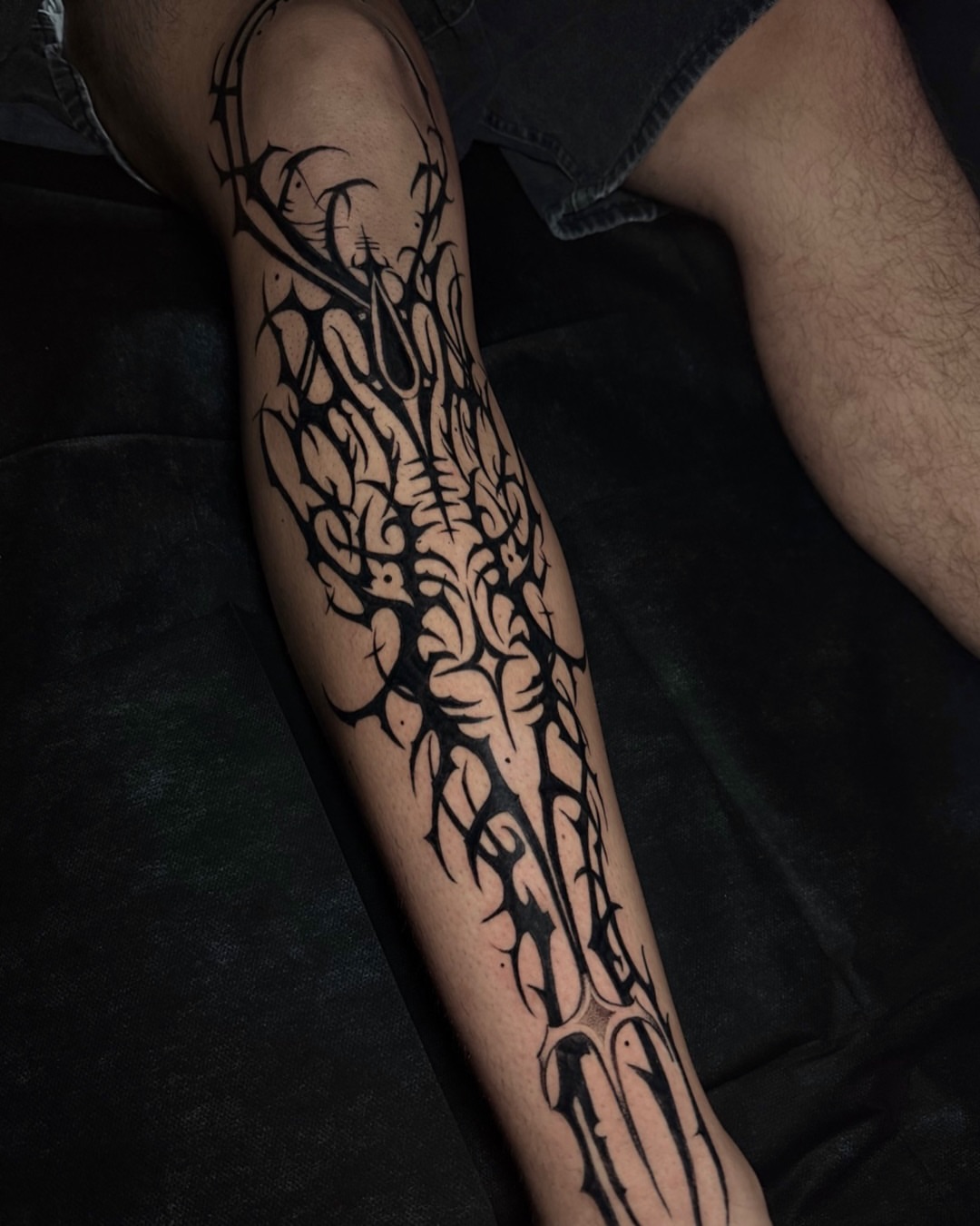 Tattoo by @tattoosbymarlee_ — black_and_grey, tribal