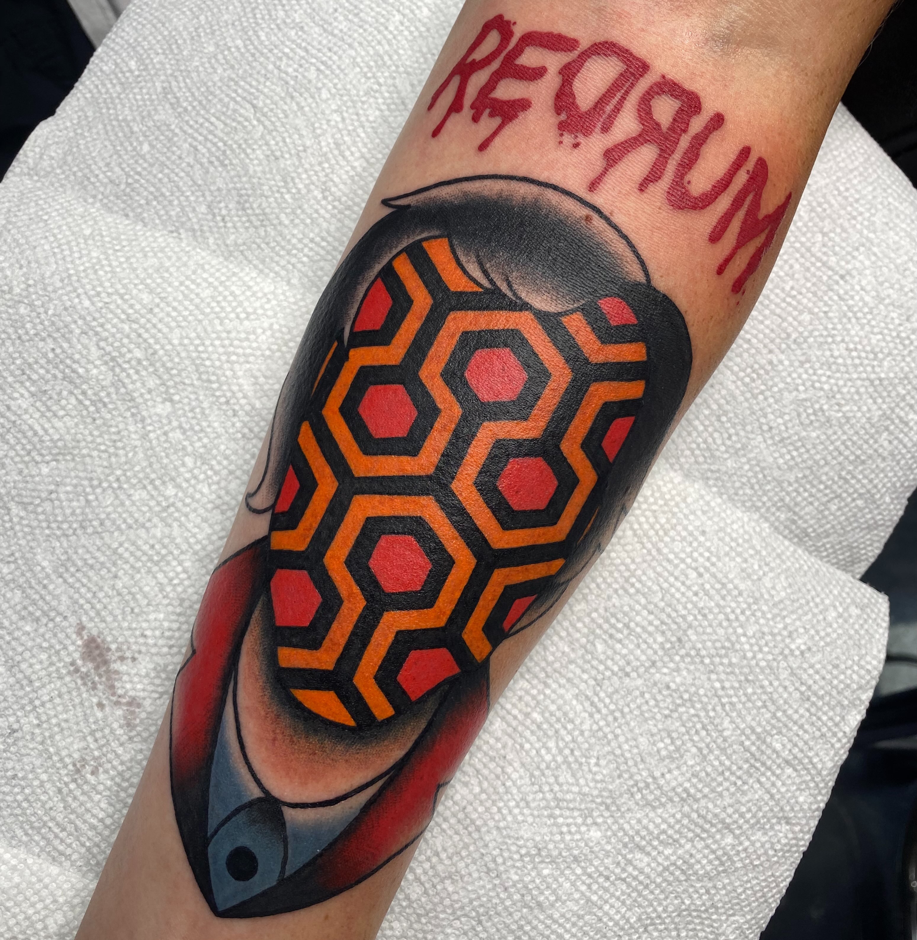 Tattoo by @jimmyhtx — geometric