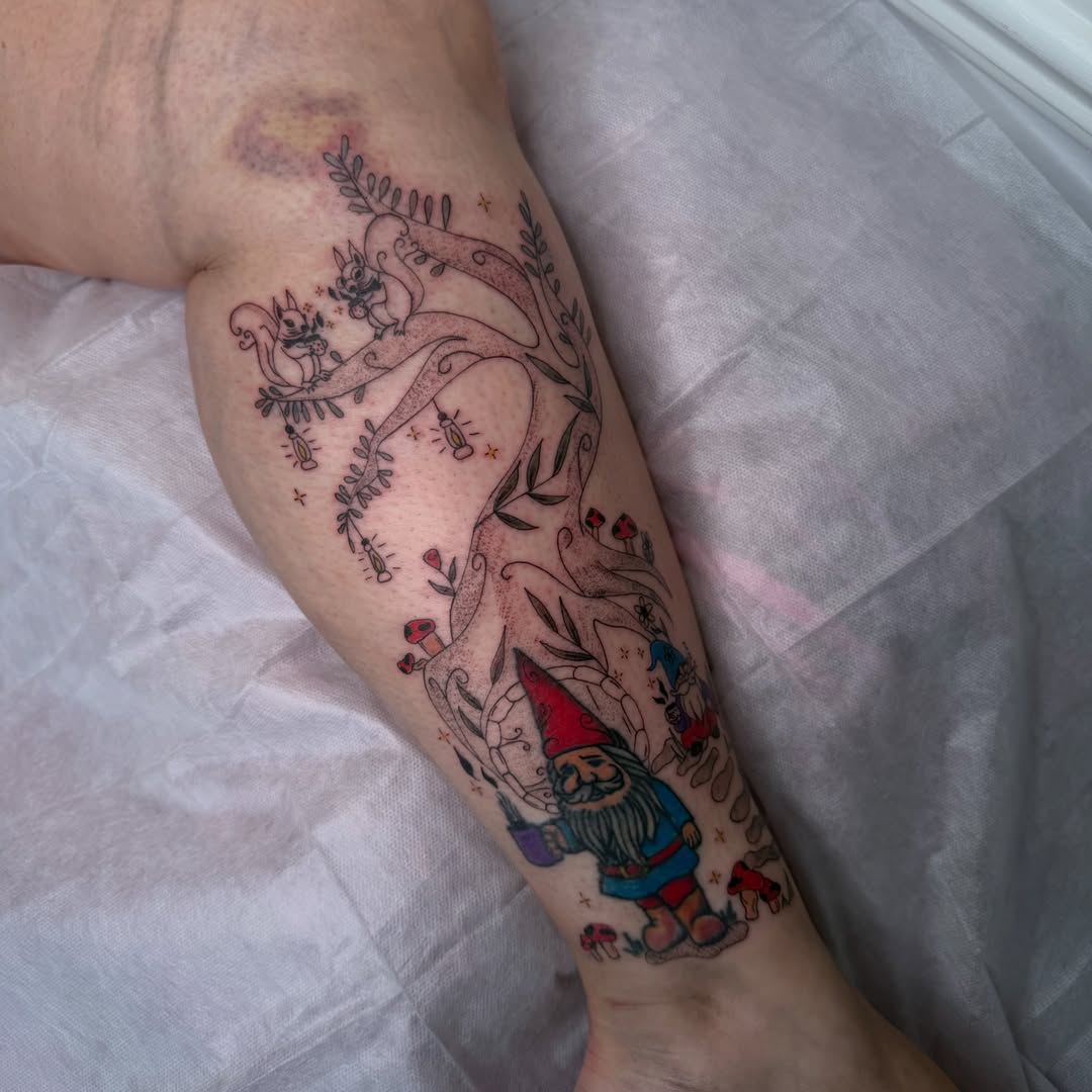 Tattoo by @elvineink — new_school, illustrative
