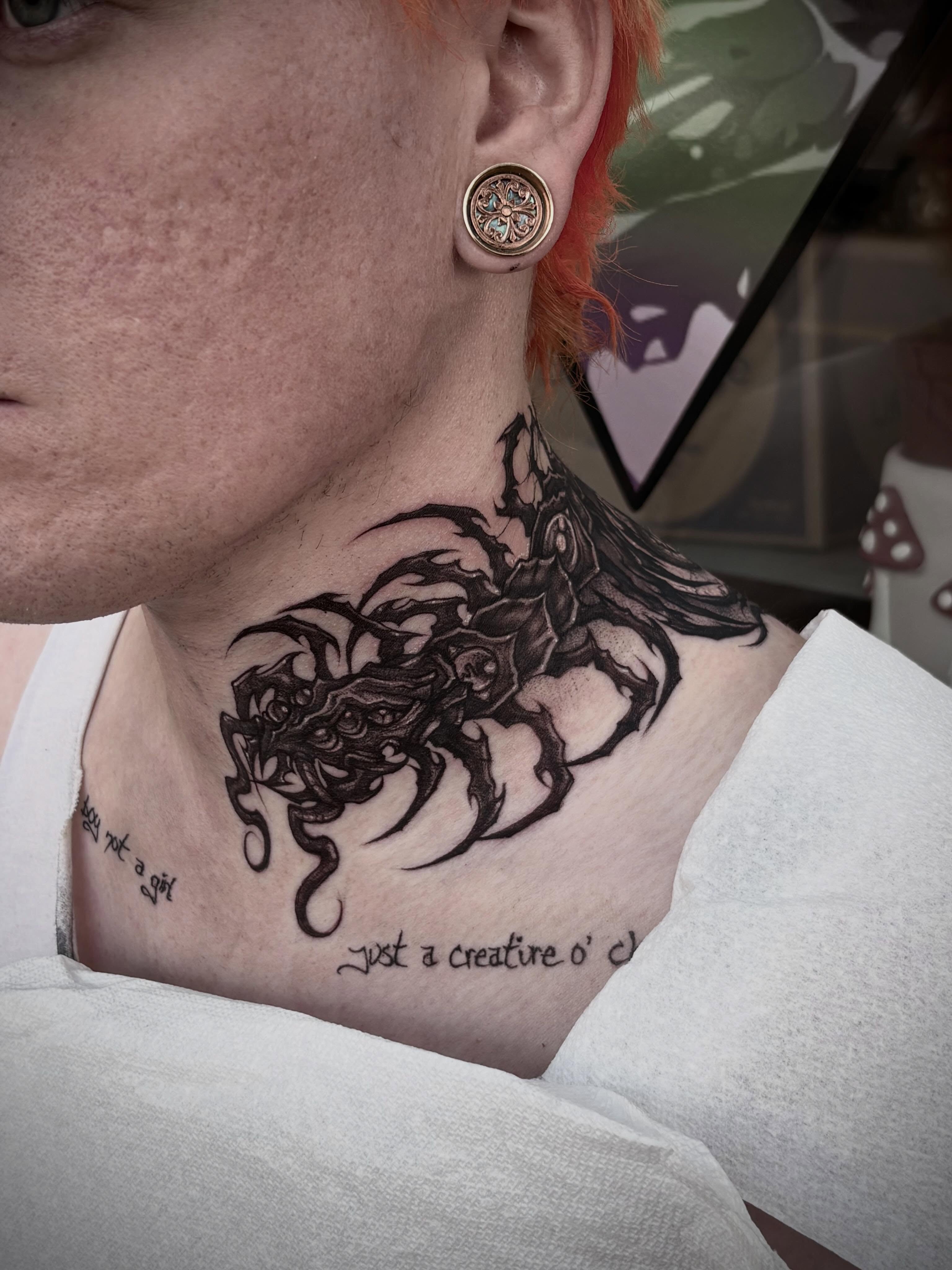 Tattoo by @lynscorpse — black_and_grey