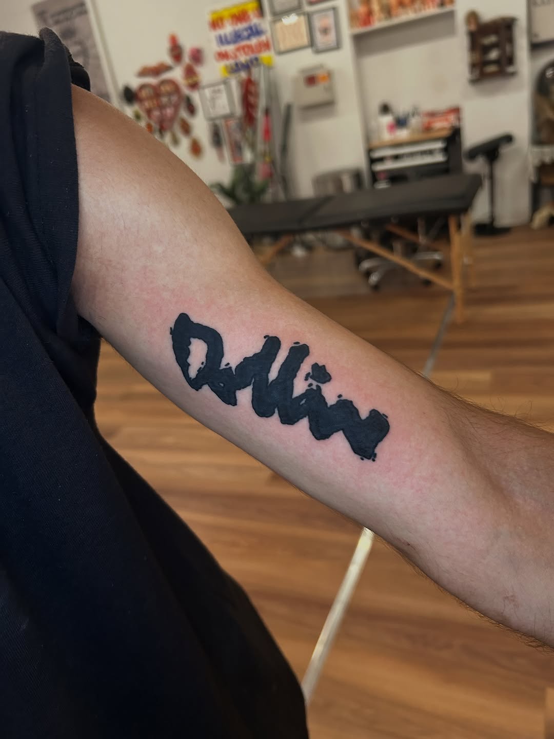 Tattoo by @iiinertia — lettering_script