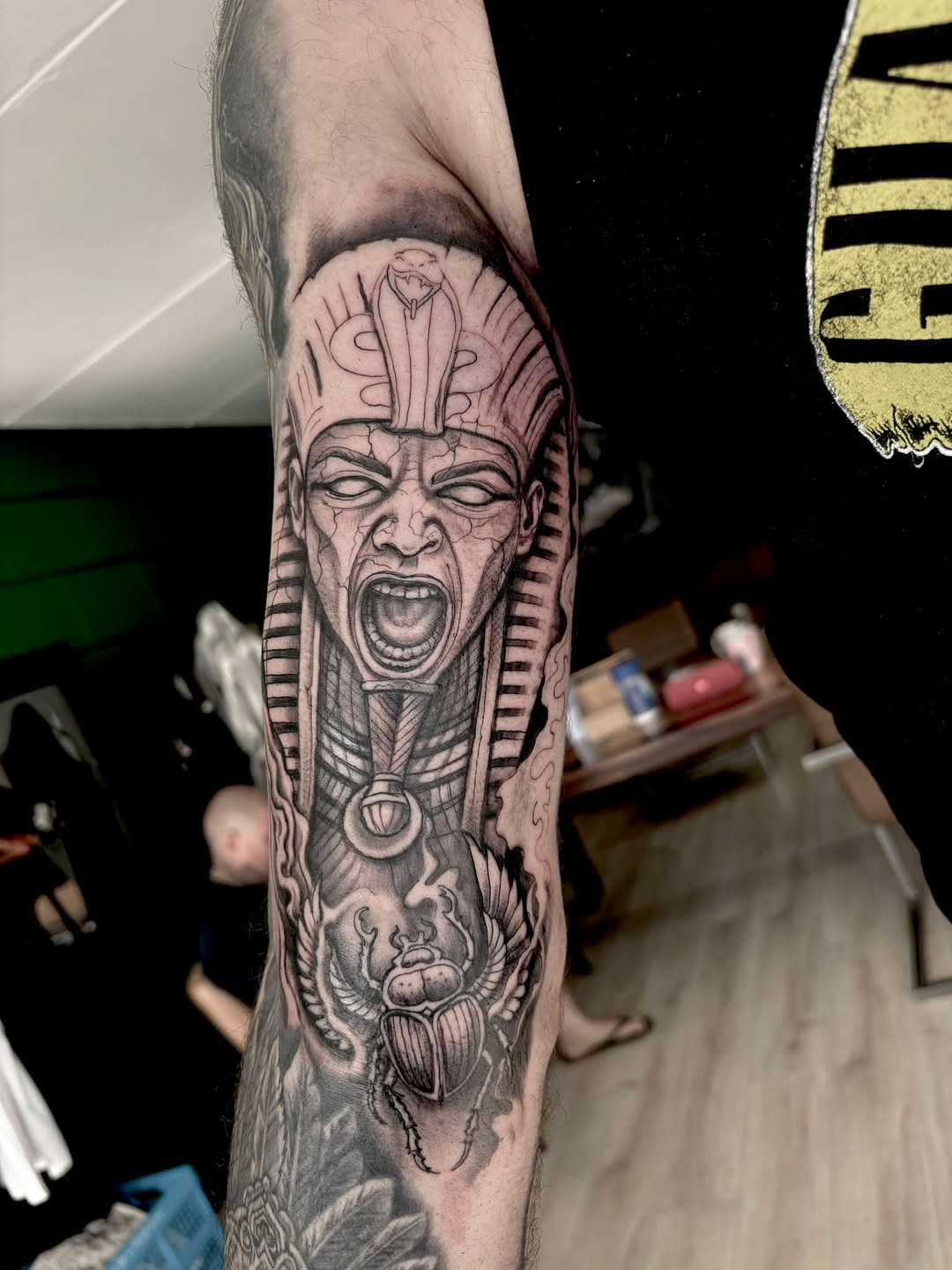 Tattoo by @daburningneedle — realism, black_and_grey