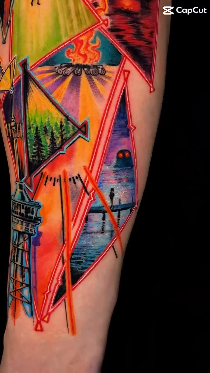 Tattoo by @nathanphillips_art — geometric, trash_polka