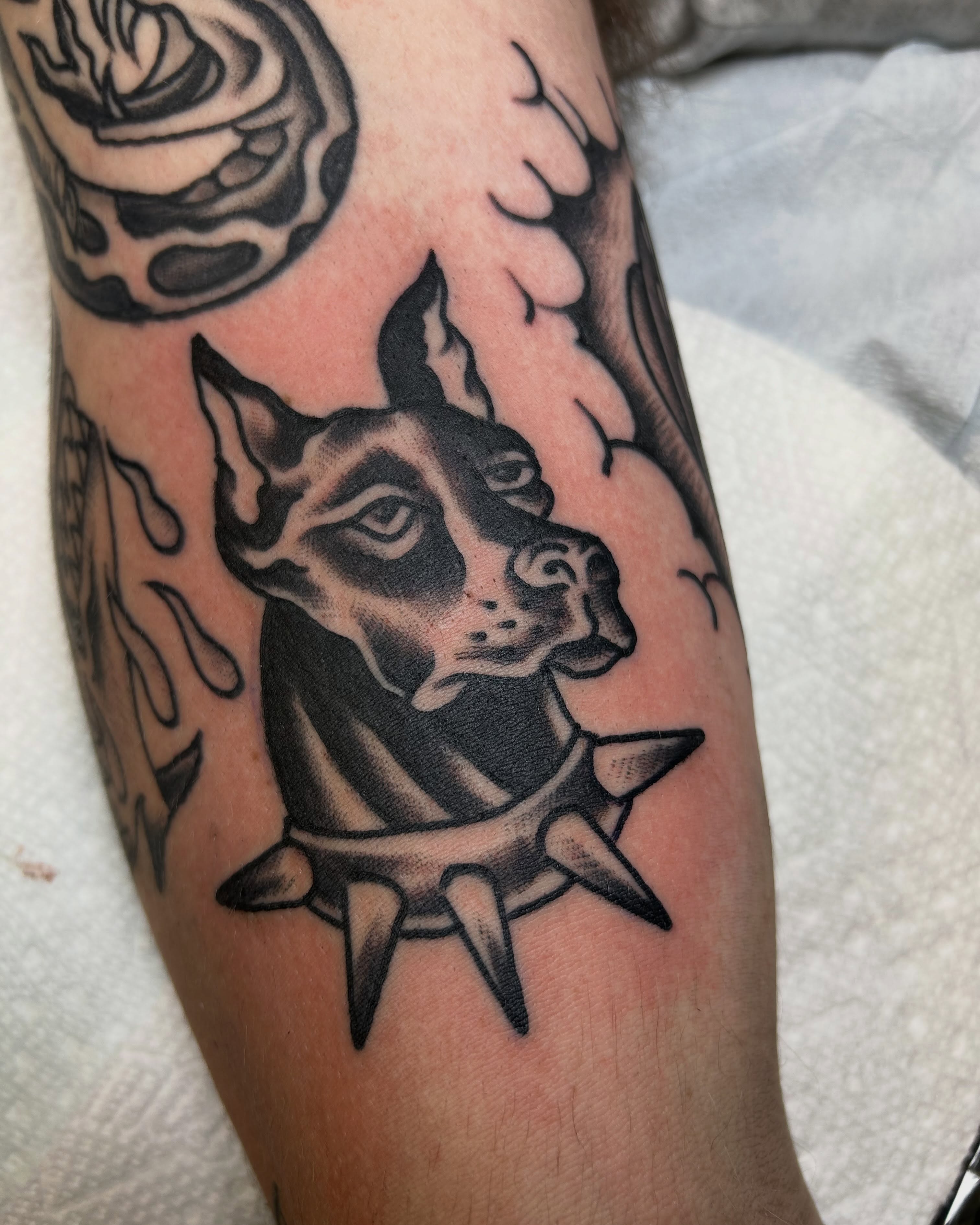 Tattoo by @erineinhorn — black_and_grey, realism