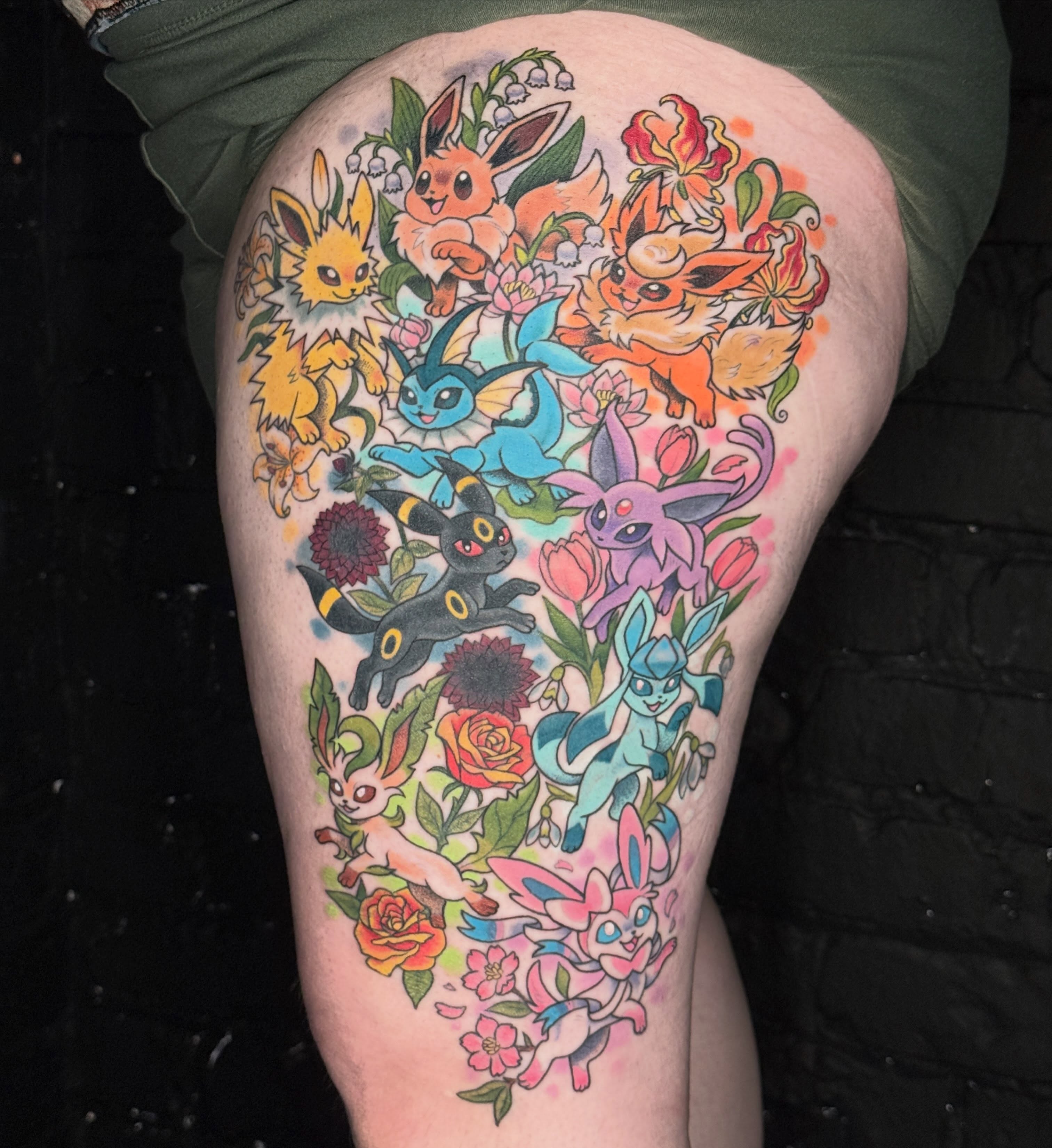 Tattoo by @beachw00f — watercolor, anime