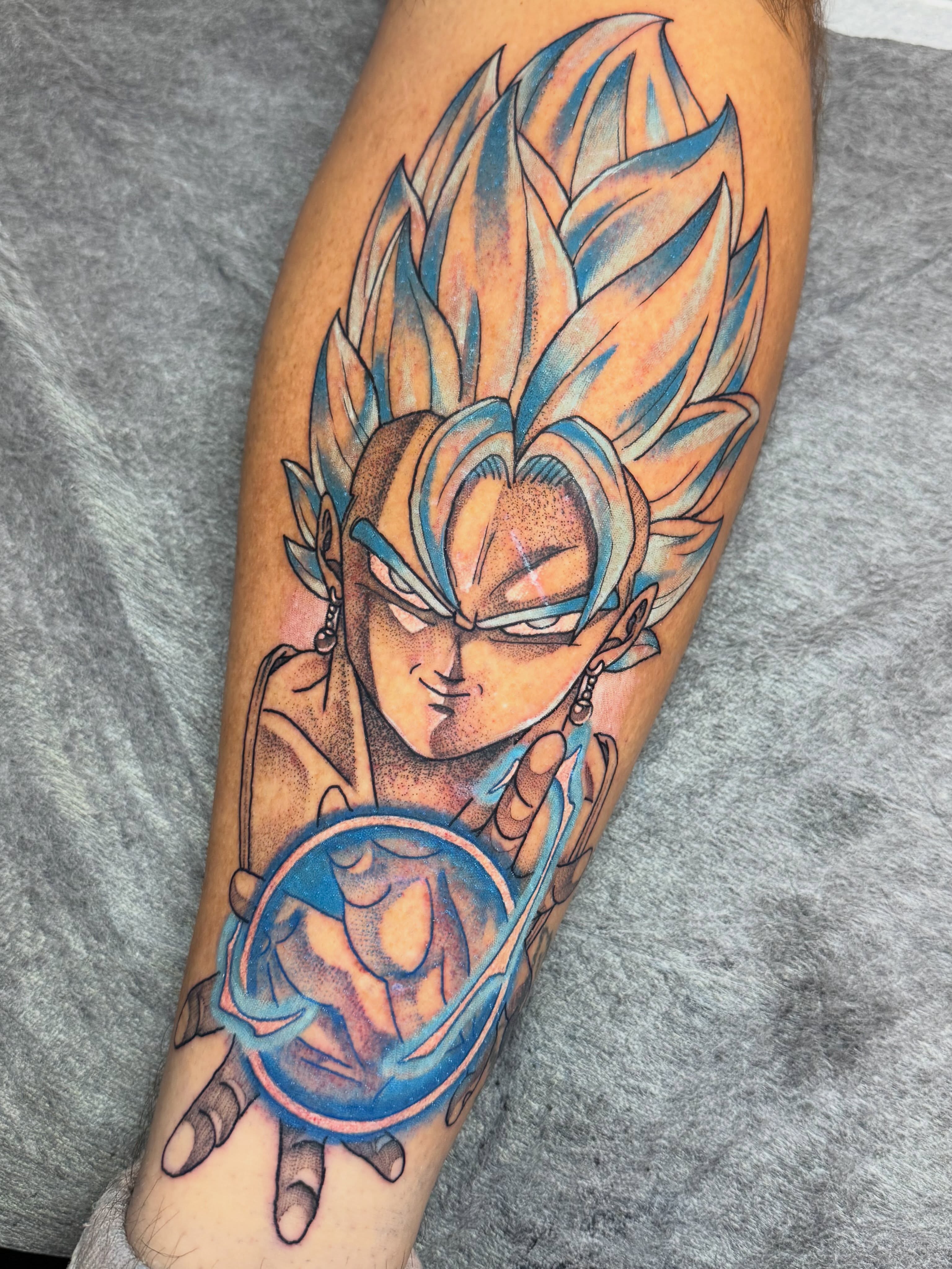 Tattoo by @uncommoncreature — dotwork, anime